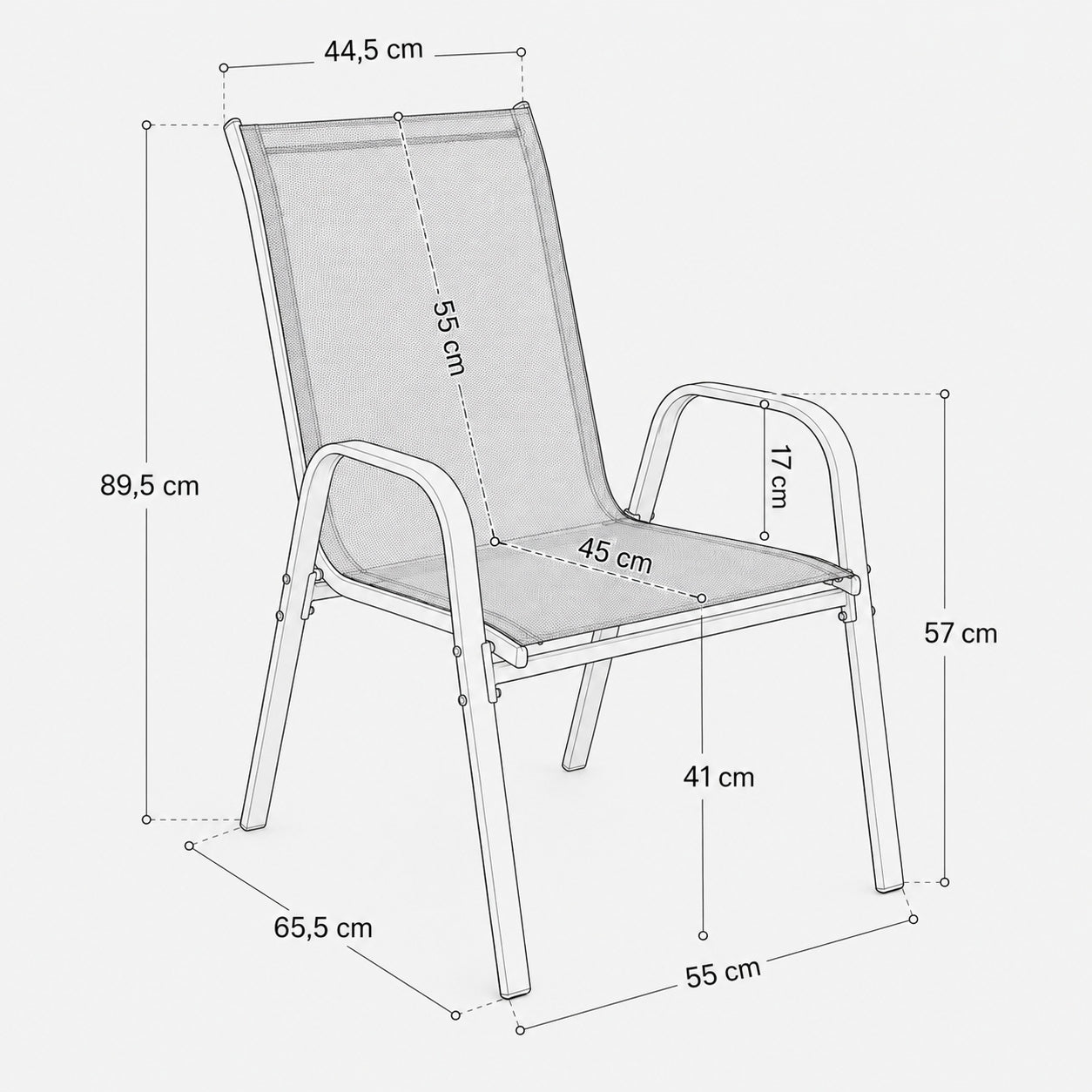 GARDEN FURNITURE SET TABLE + 2 CHAIRS FOR BALCONY TERRACE GARDEN NOVADO Number of items in the set 3