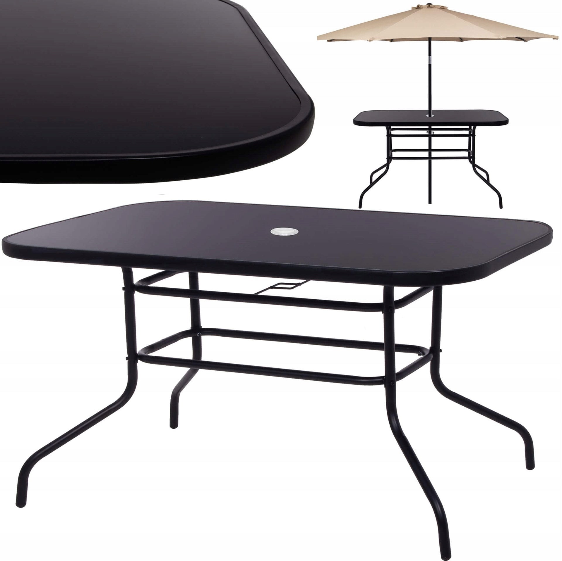 GARDEN FURNITURE SET TABLE +6 CHAIRS FOR TERRACE BALCONY LARGE Number of people 6