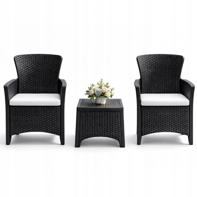 GARDEN FURNITURE SET TECHNORATTAN TERRACE FURNITURE BALCONY 2in1 Packaging status original