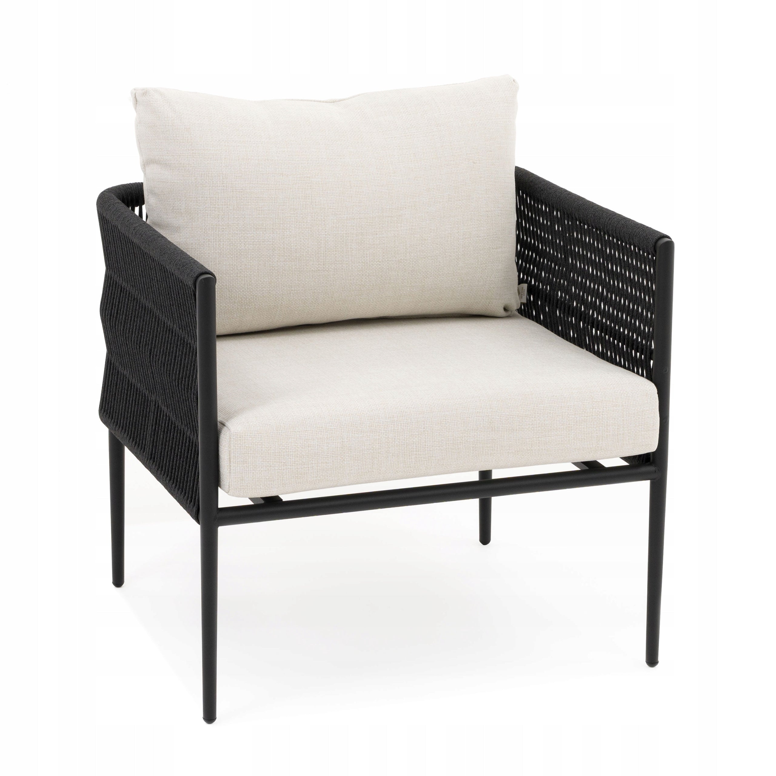 GARDEN FURNITURE SET TERRACE MODERN ALUMINUM BELIZE BLACK AND BEIGE Line NEWHOME GARDEN