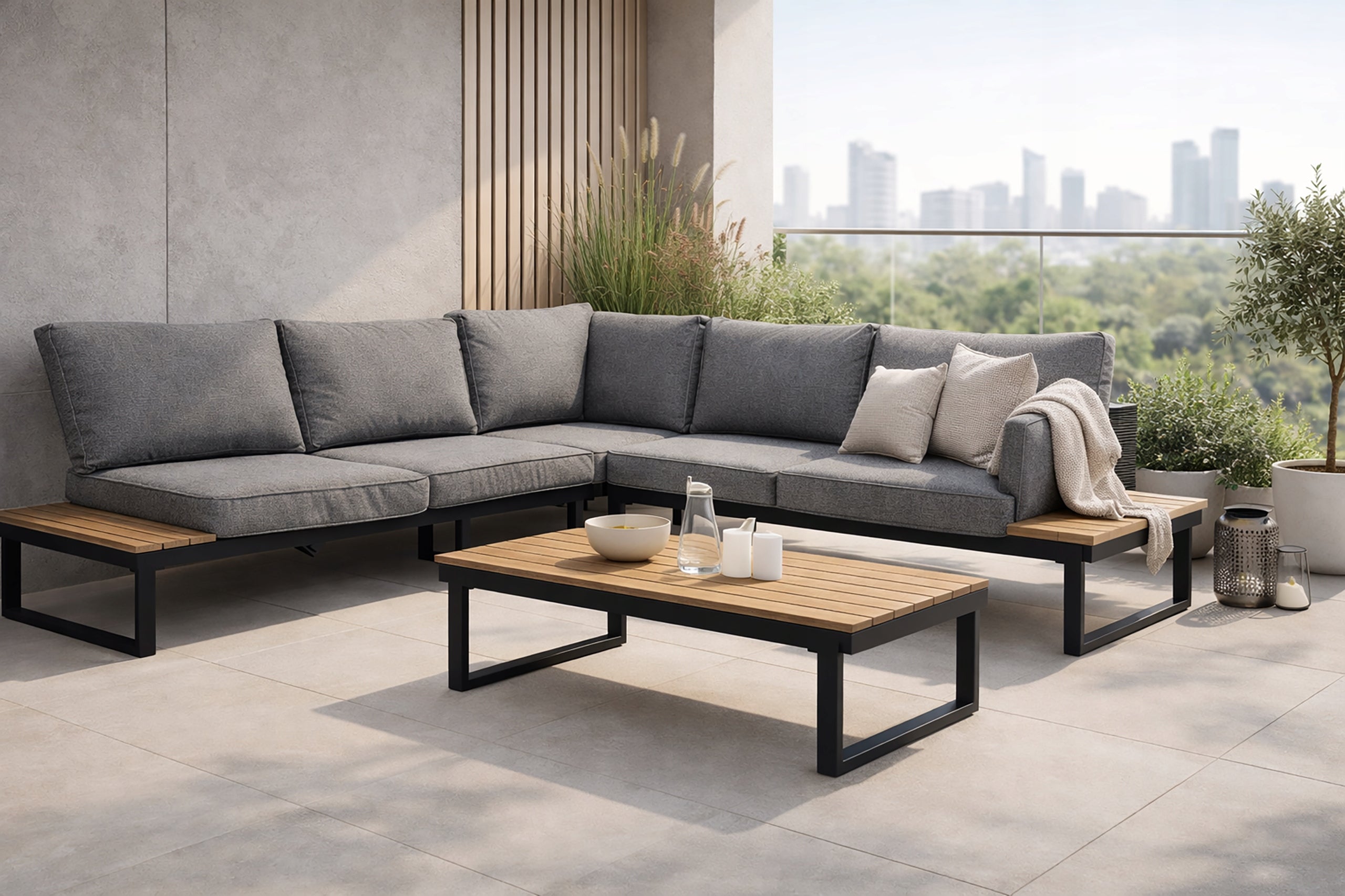 GARDEN FURNITURE SET TERRACE MODULAR CORNER TABLE VENTURA PRO C.GRAY Manufacturer code Meb000069