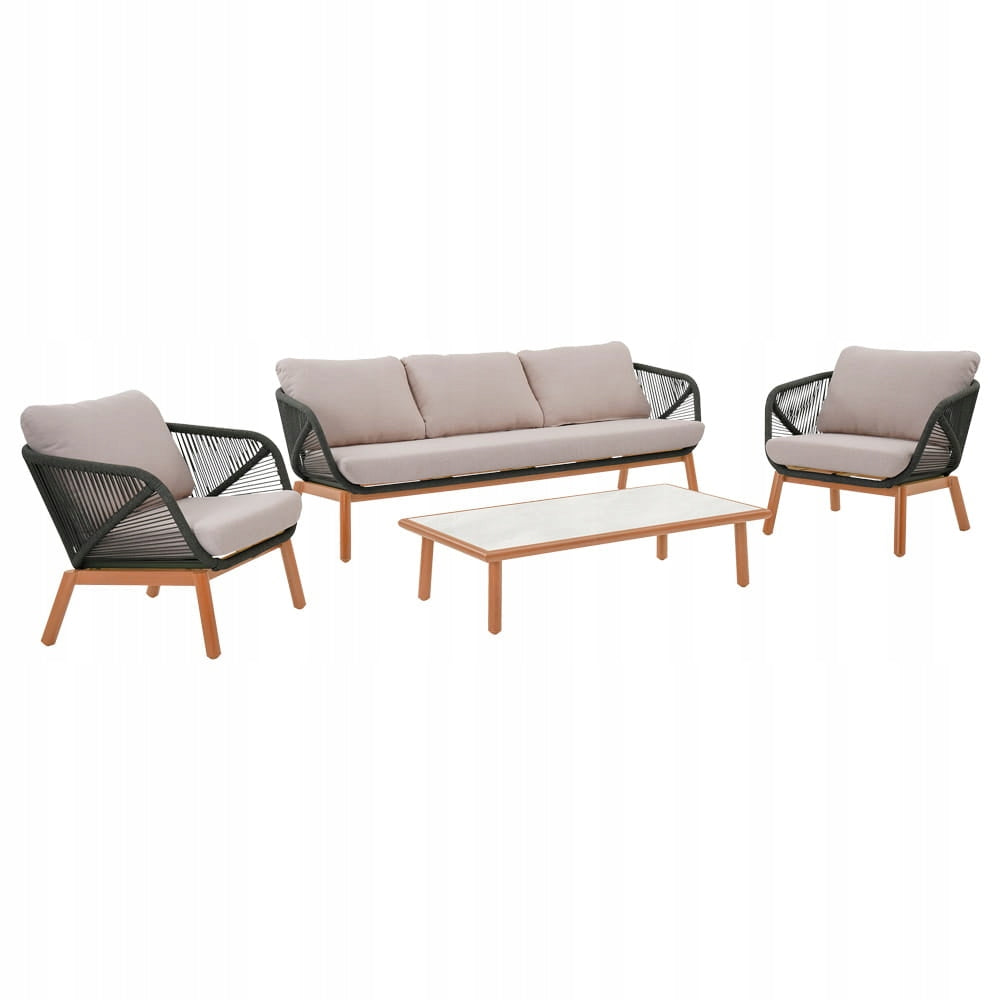 GARDEN FURNITURE SET WITH ALUMINUM GARDEN FURNITURE FOR TERRACE FOR 5 PEOPLE