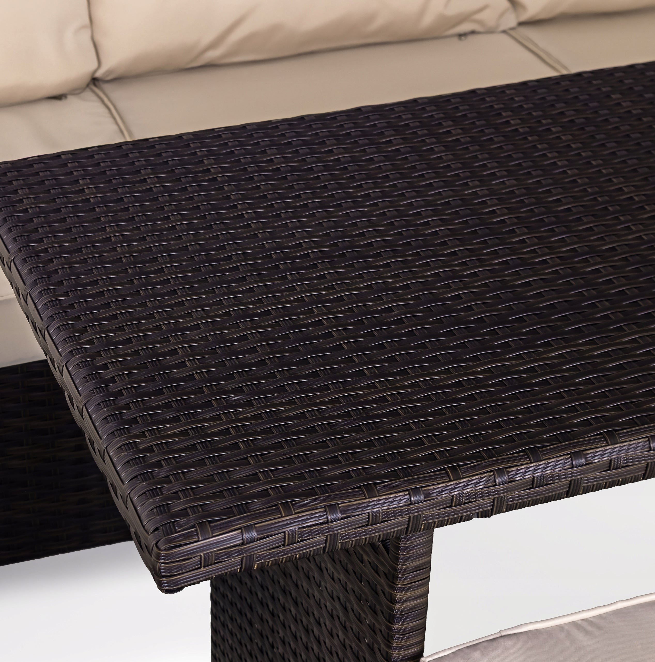 GARDEN FURNITURE SET corner GINO furniture set for terrace TECHNORATTAN Set contents corner sofa pouf table