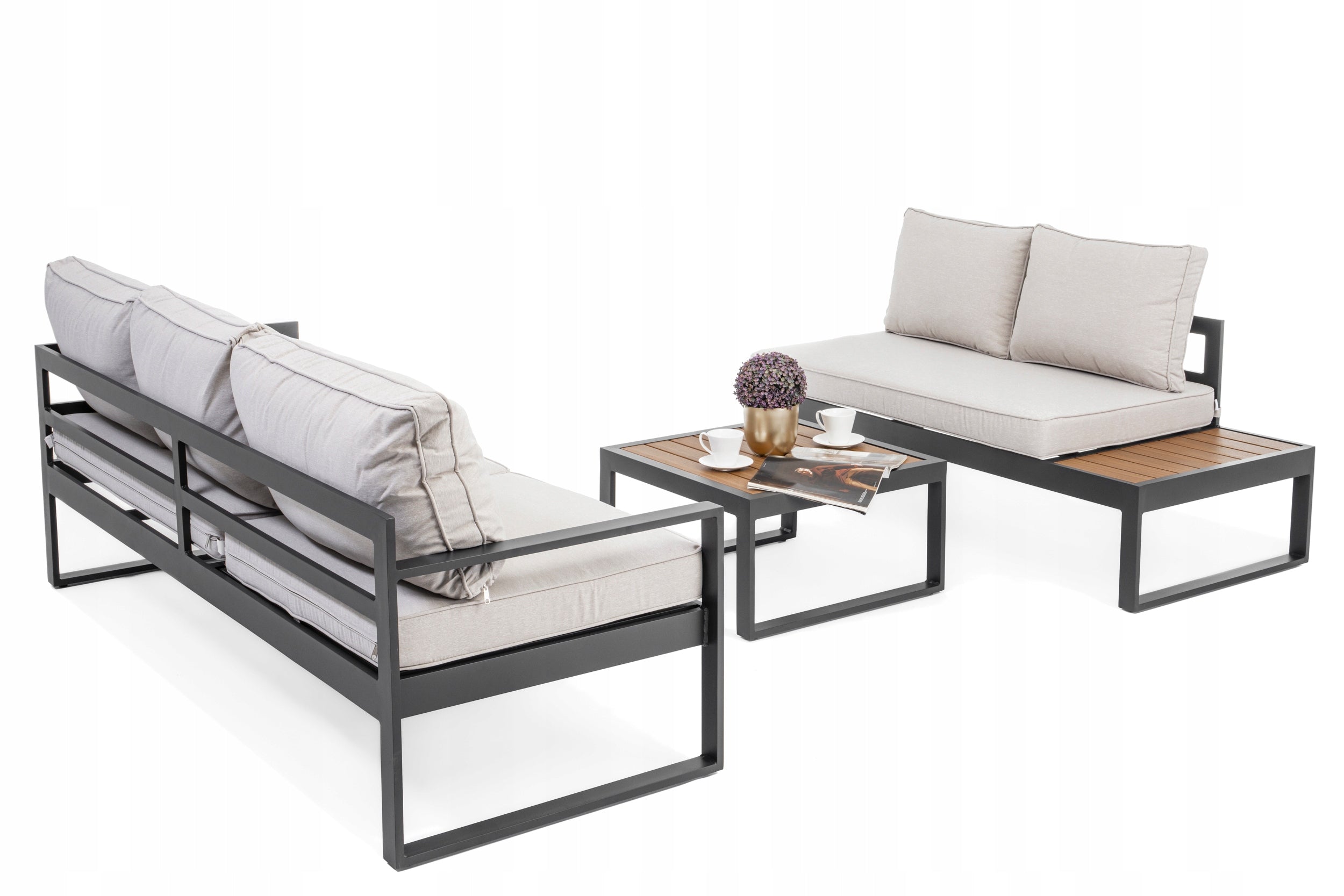 GARDEN FURNITURE TERRACE CORNER MODERN ALUMINUM NICEA Manufacturer code NICEA BEŻOWO-GRAFITOWA PRAWA
