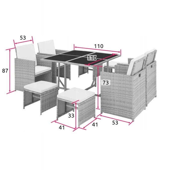 GARDEN FURNITURE TERRACE RATTAN FURNITURE SET Manufacturer code 403901