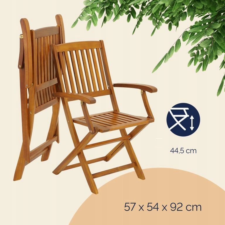 GARDEN FURNITURE WOODEN SET 1 TABLE + 6 CHAIRS Set contents chair table