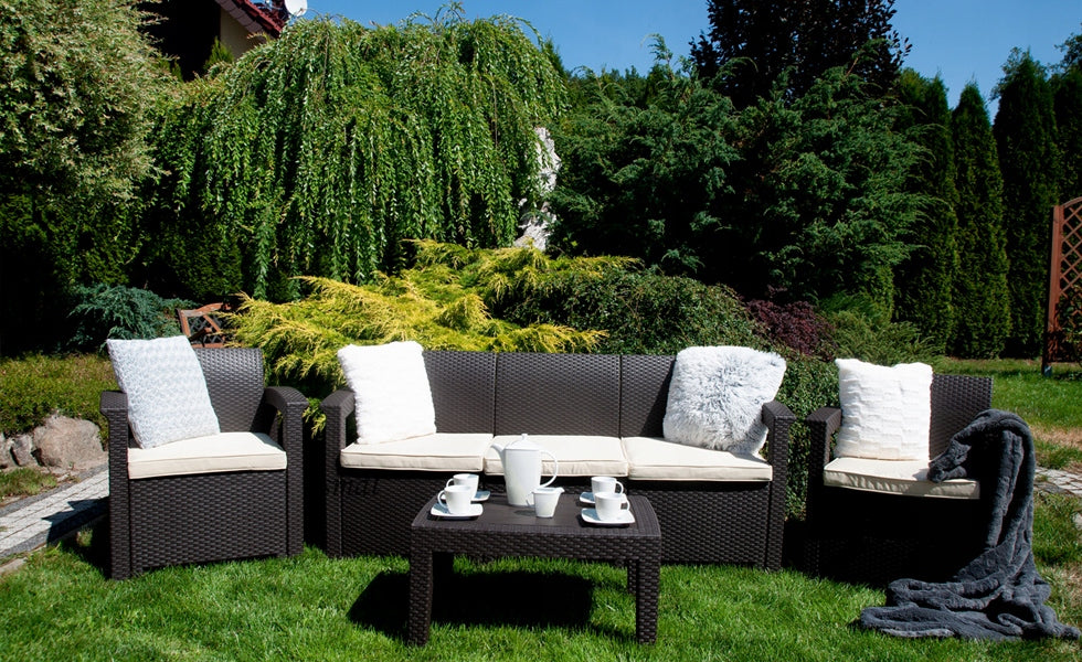 GARDEN FURNITURE terrace LISBON SET TECHNORATTAN - GRAPHITE Manufacturer Lazur