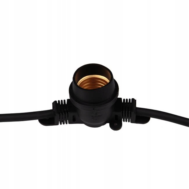 GARDEN GARLAND FOR TERRACE LAMP CHAIN 10M 20 X E27 IP44 230V BLACK EAN (GTIN) 5904703001218