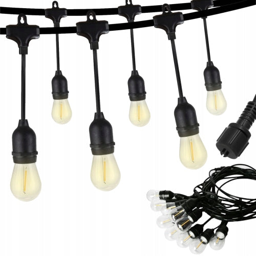 GARDEN GARLAND LARGE PATIO LIGHTS HANGING OUTDOOR 5M 5 bulbs