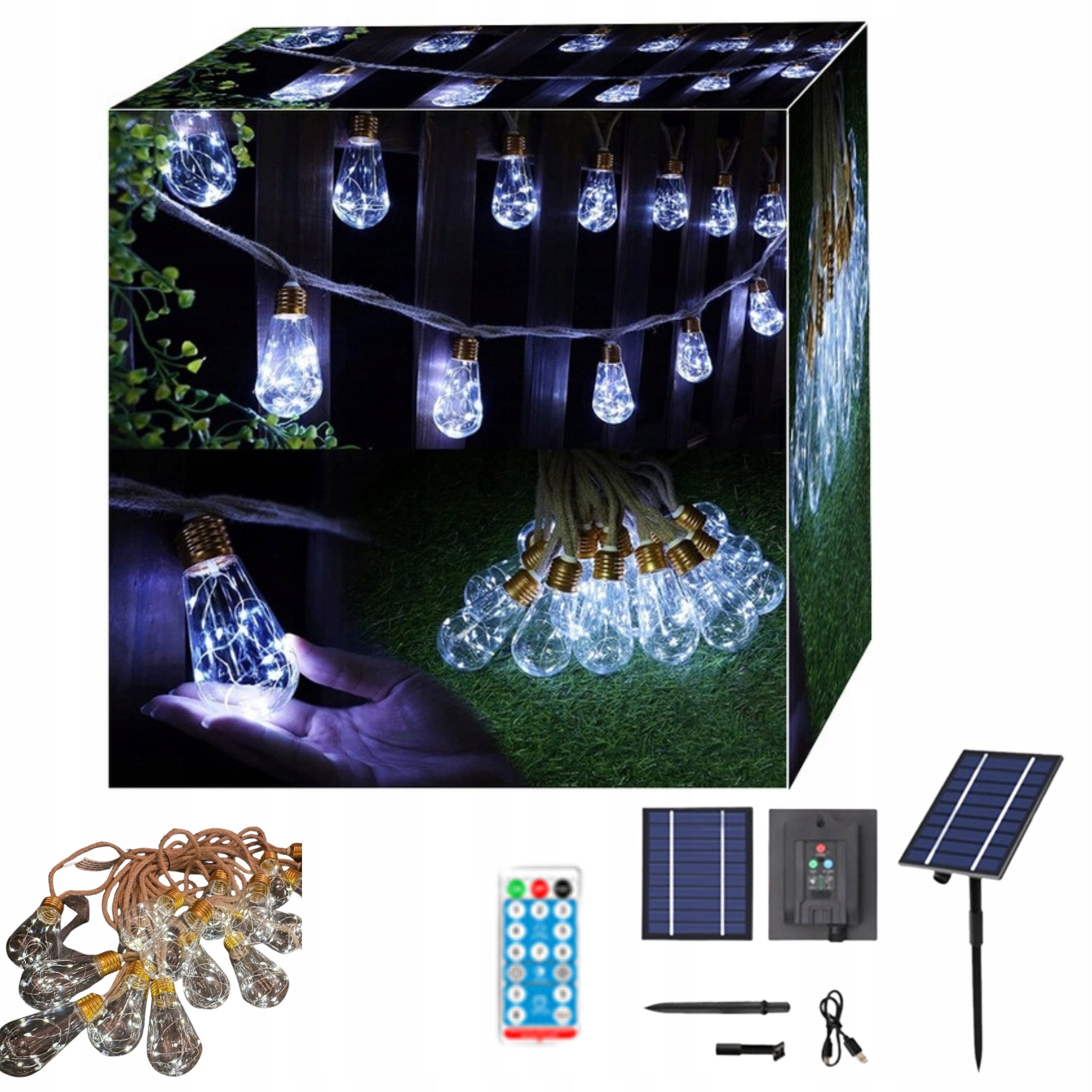 GARDEN GARLAND LED SOLAR LIGHTING ICICLE LIGHTS FOR TERRACE GARDEN 16LED