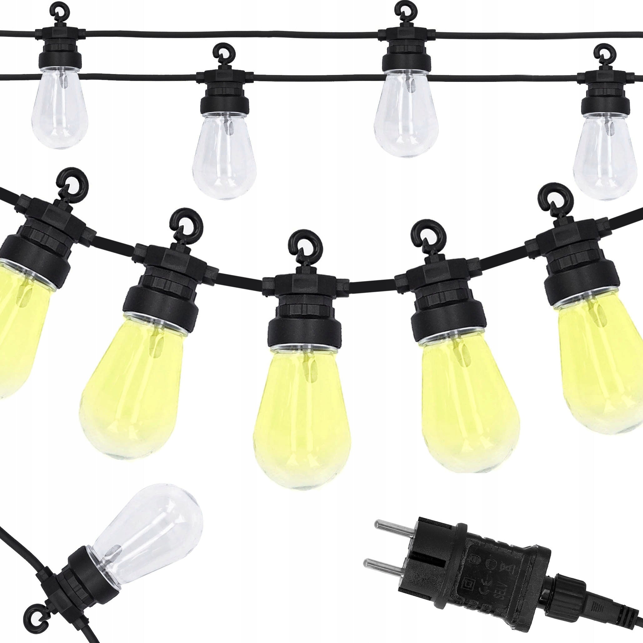 GARDEN GARLAND LED light 12,5m 20 bulbs lamps for terrace and balcony