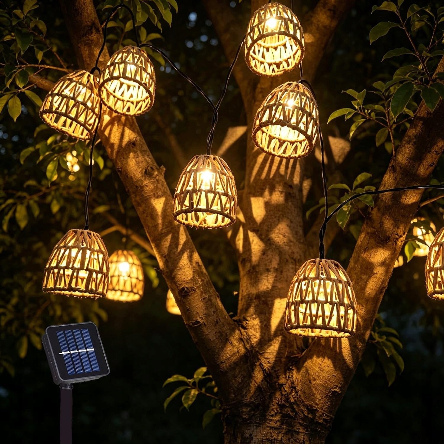 GARDEN GARLAND LIGHT SOLAR LAMPS FOR TERRACE BALCONY 3,6M 10 PCS IP65 Length 360 cm