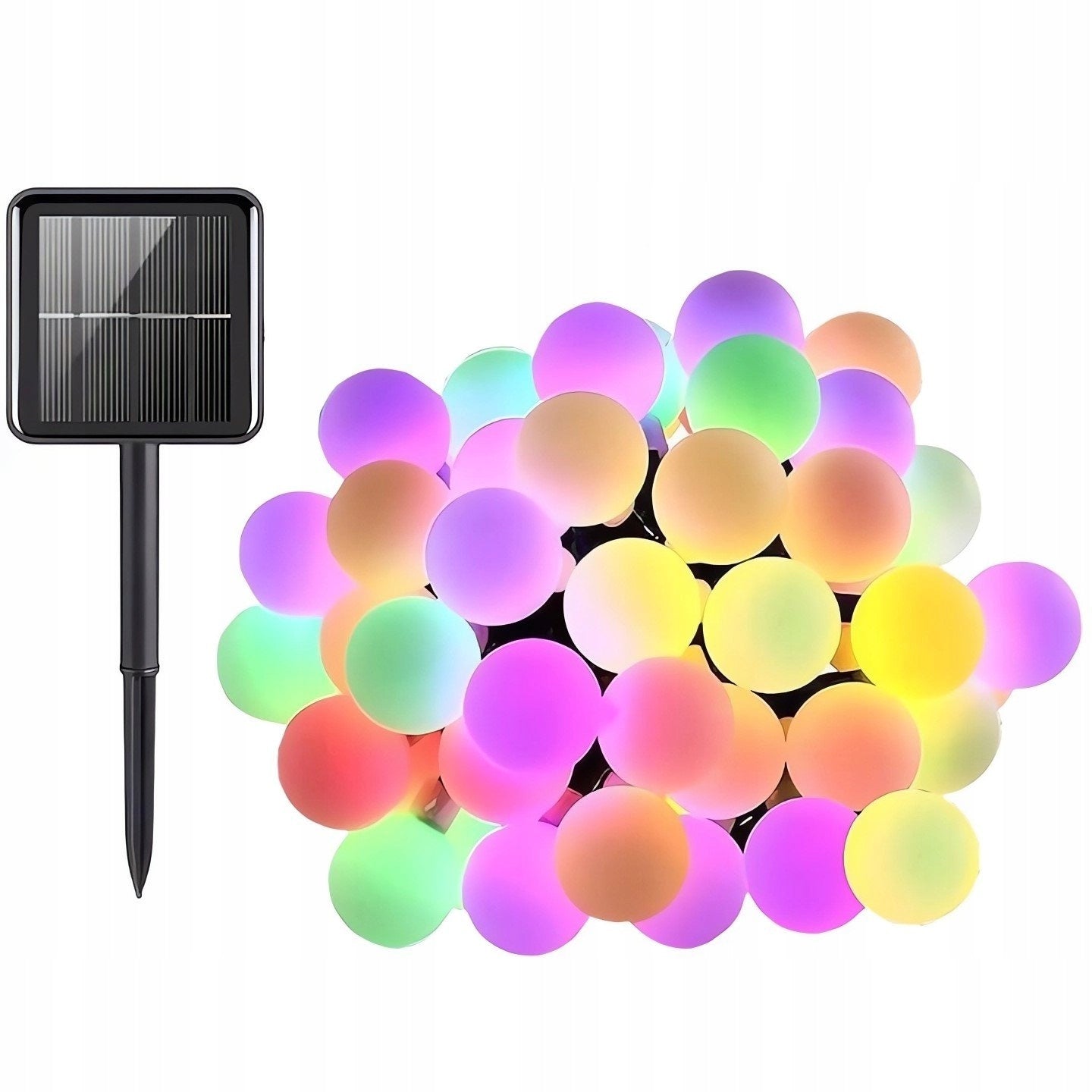 GARDEN GARLAND SOLAR LIGHT CHAIN LAMP 20 LED MULTICOLOR
