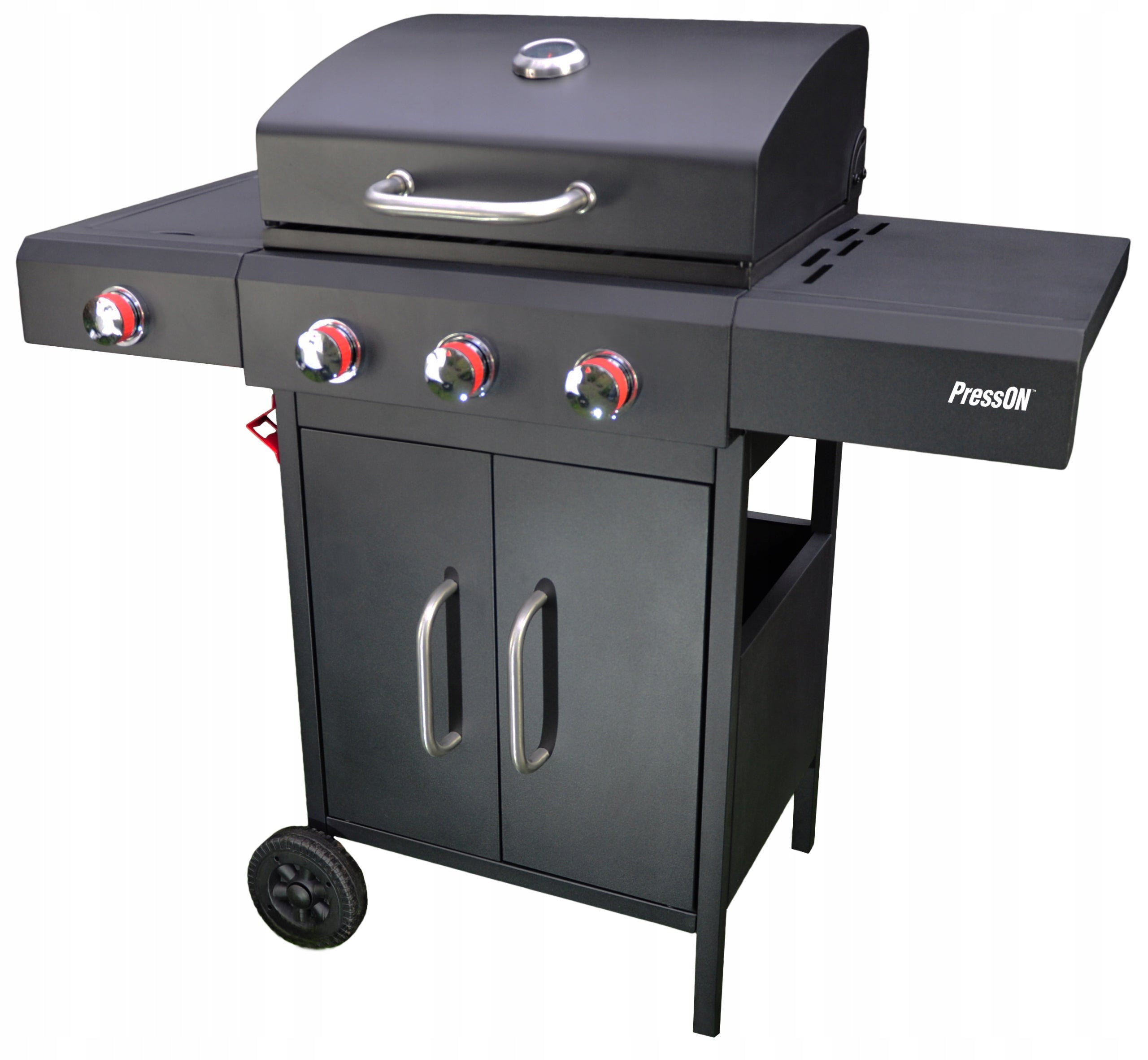 GARDEN GAS GRILL 3+1 11,6kW LARGE GRATE CABINET Brand Presson