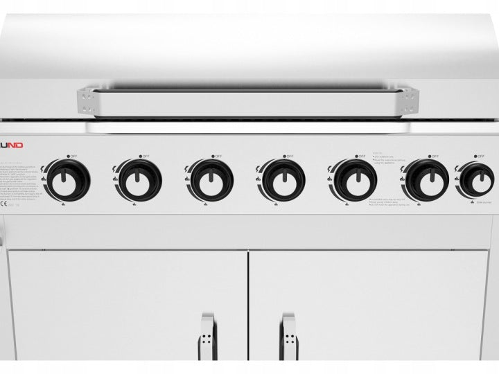 GARDEN GAS GRILL 6+1 SIDE BURNER 7 BURNERS COVER CAST IRON GRATE Number of burners 7