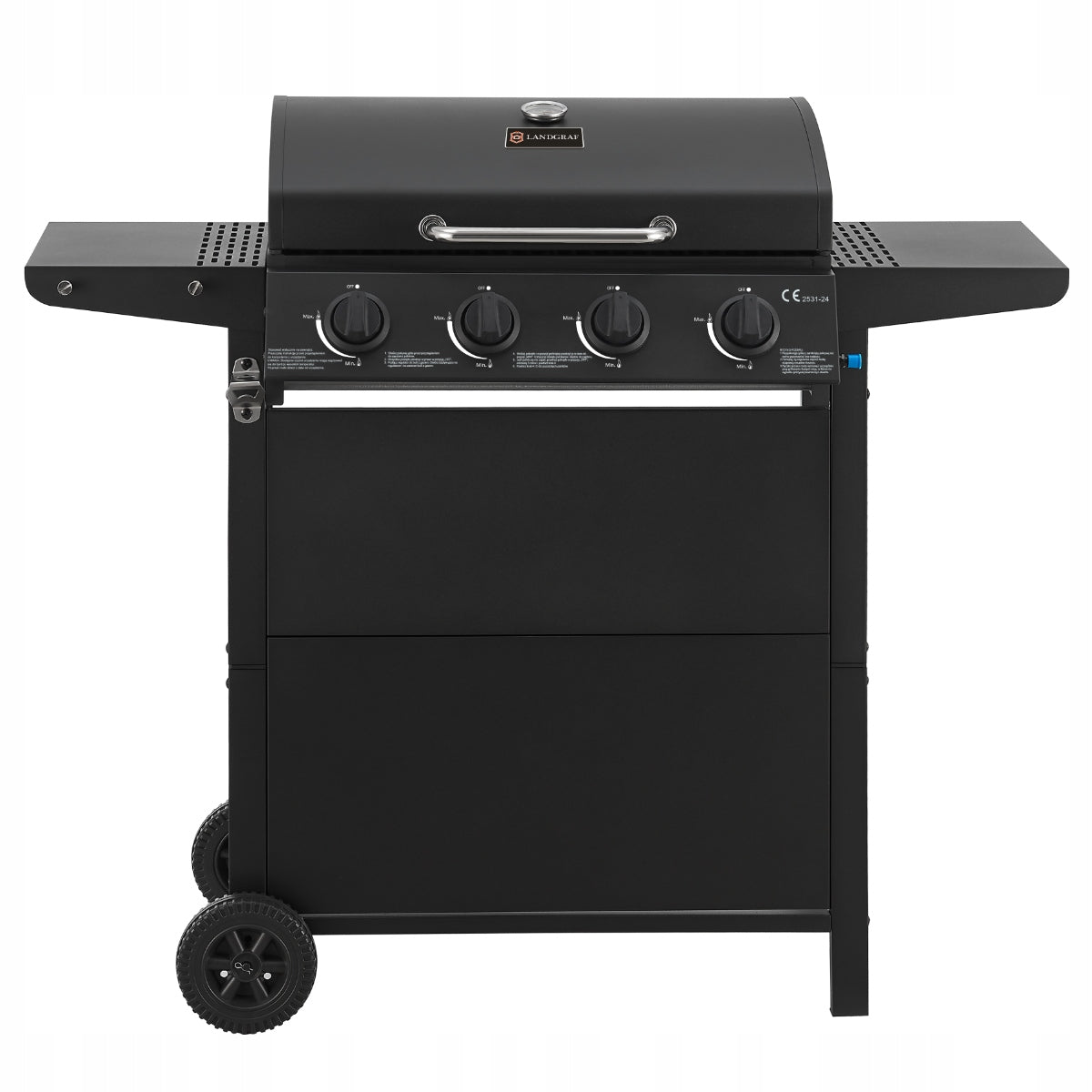 GARDEN GAS GRILL LANDGRAF GRATE SPACE FOR CYLINDER SHELF THERMOMETER Grill depth 50 cm