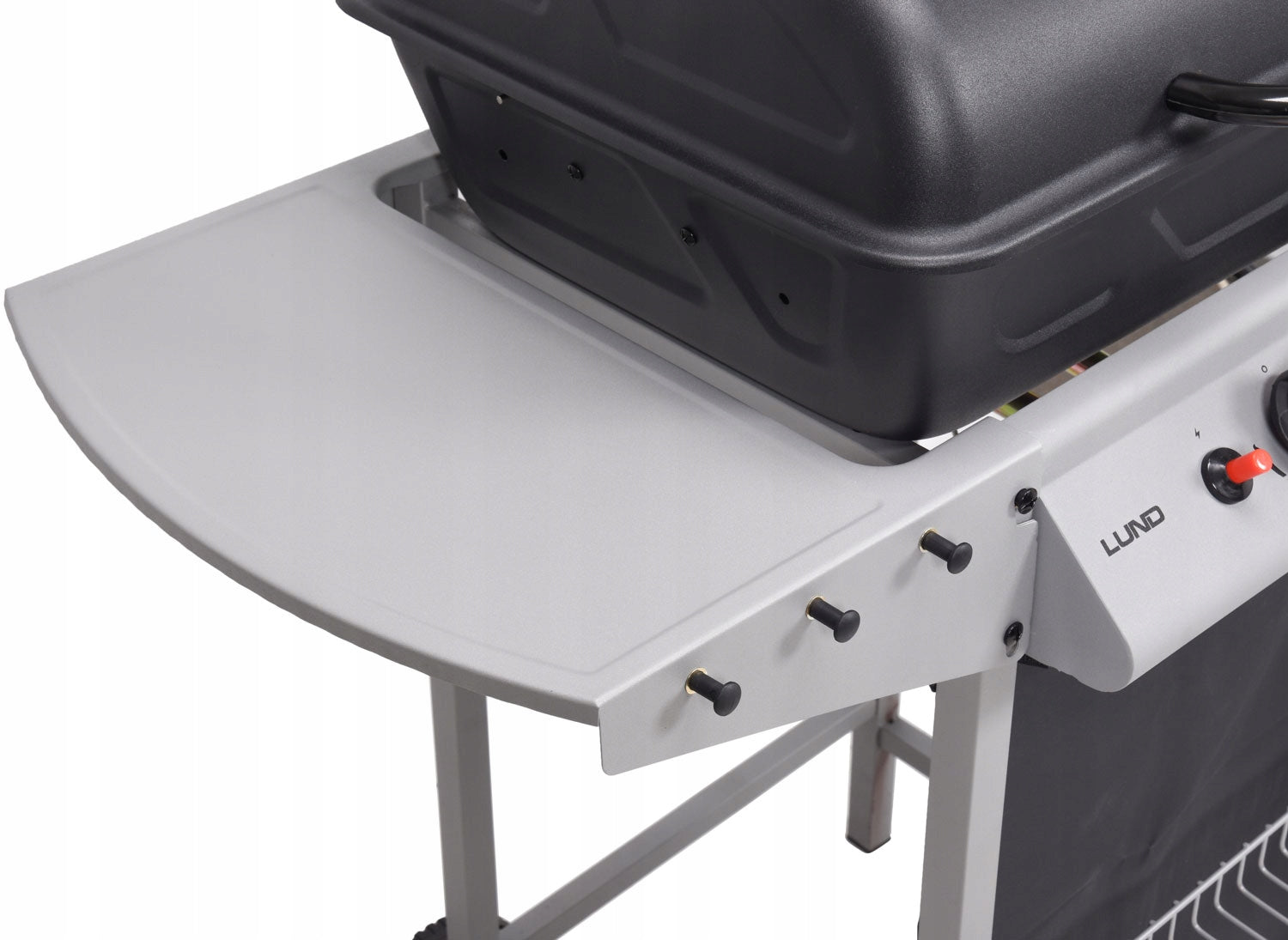 GARDEN GAS GRILL LARGE 2 BURNERS 5,5 KW STEEL GRATE ON WHEELS LUND Grill height 102 cm