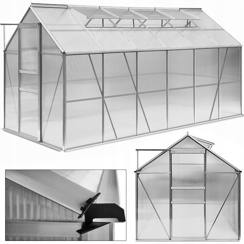GARDEN GREENHOUSE 380x190 7,22m2 + FOUNDATION Length 3.8 m