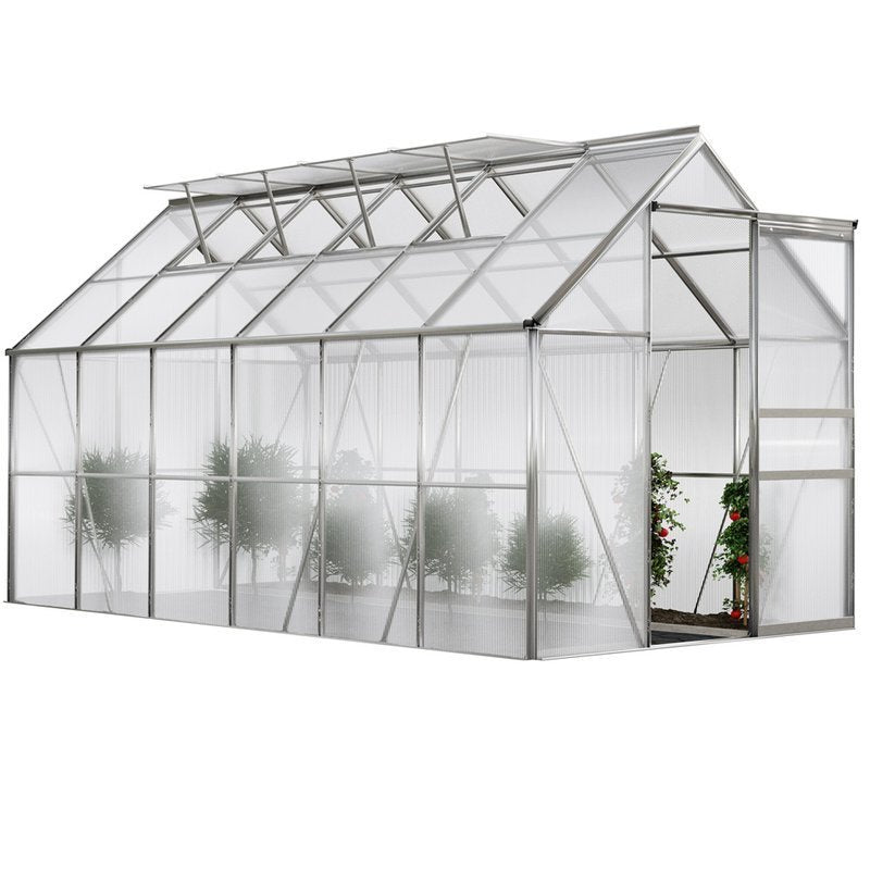 GARDEN GREENHOUSE 380x190 7,22m2 + FOUNDATION Packaging status original