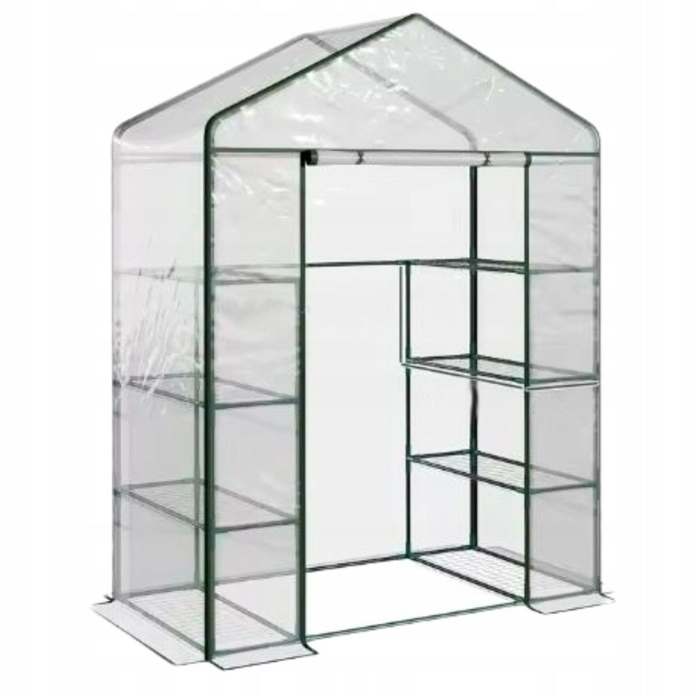 GARDEN GREENHOUSE FOIL MINI BALCONY 195x143x73 CM PVC STEEL 4 SHELVES Packaging status original