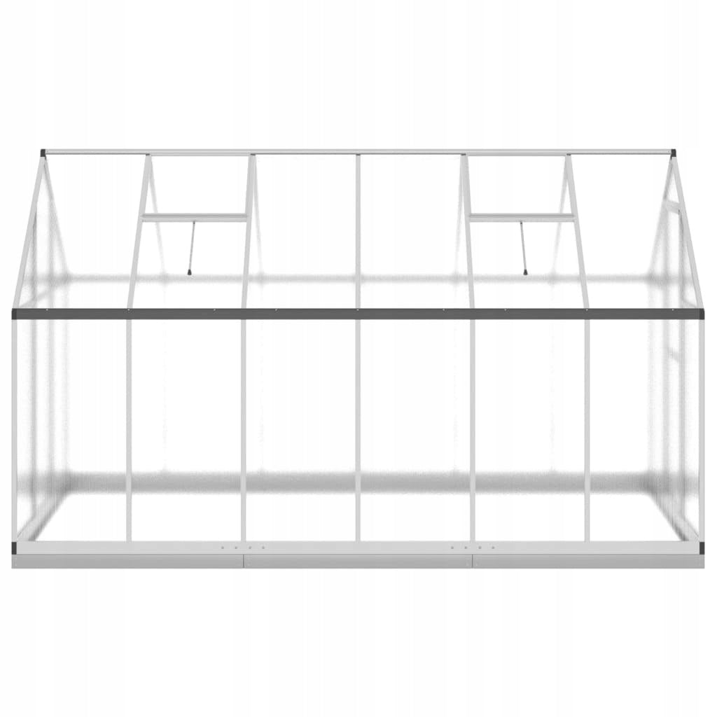 GARDEN GREENHOUSE WITH BASE FRAME SILVER 334X169X202CM ALUMINIUM Weight 53.1 kg