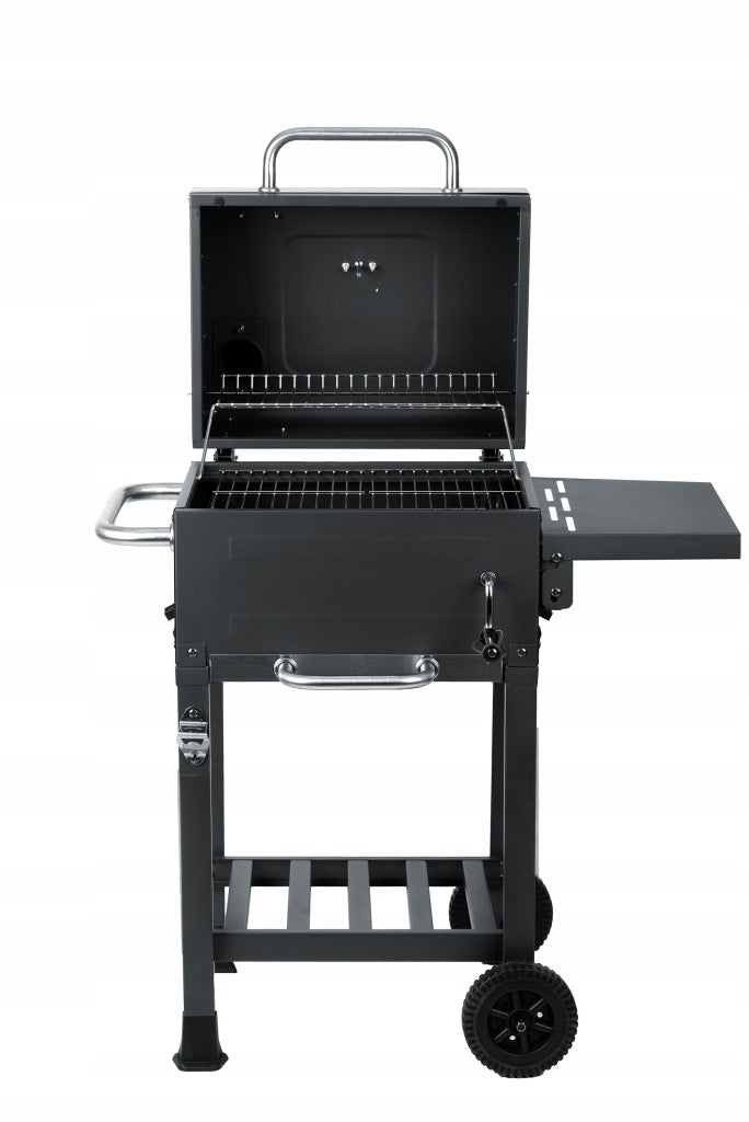 GARDEN GRILL CHARCOAL CHIMNEY STEEL GRATE 40 x 31,5 cm LARGE + THERMOMETER Manufacturer no brand