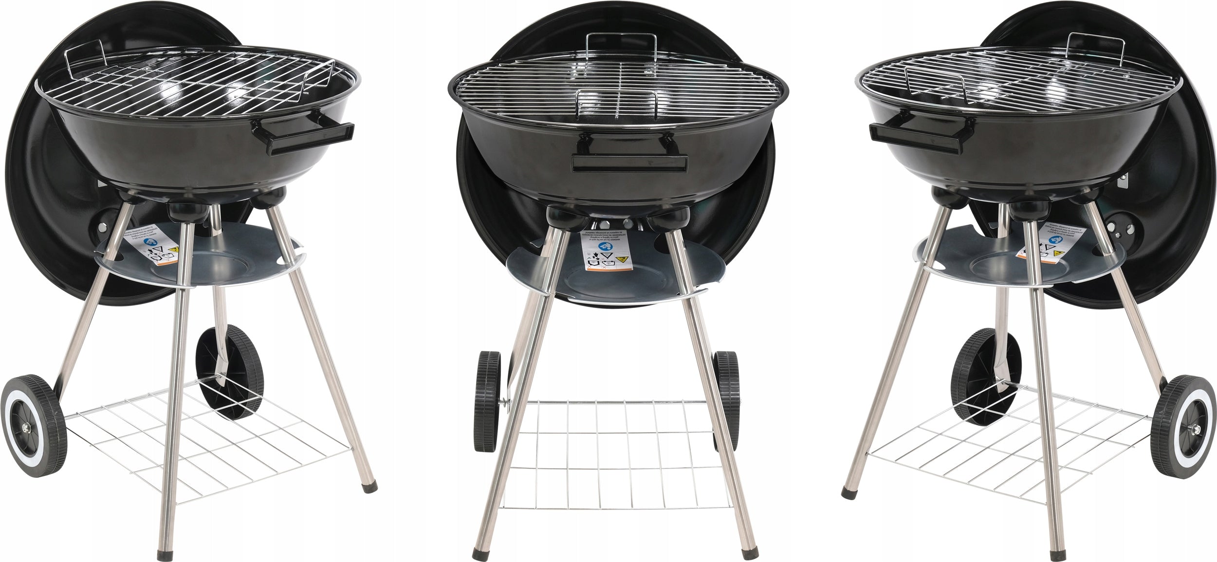 GARDEN GRILL CHARCOAL GRATE STEEL ROUND 41CM COVER WITH COVER LUND Grill depth 47 cm