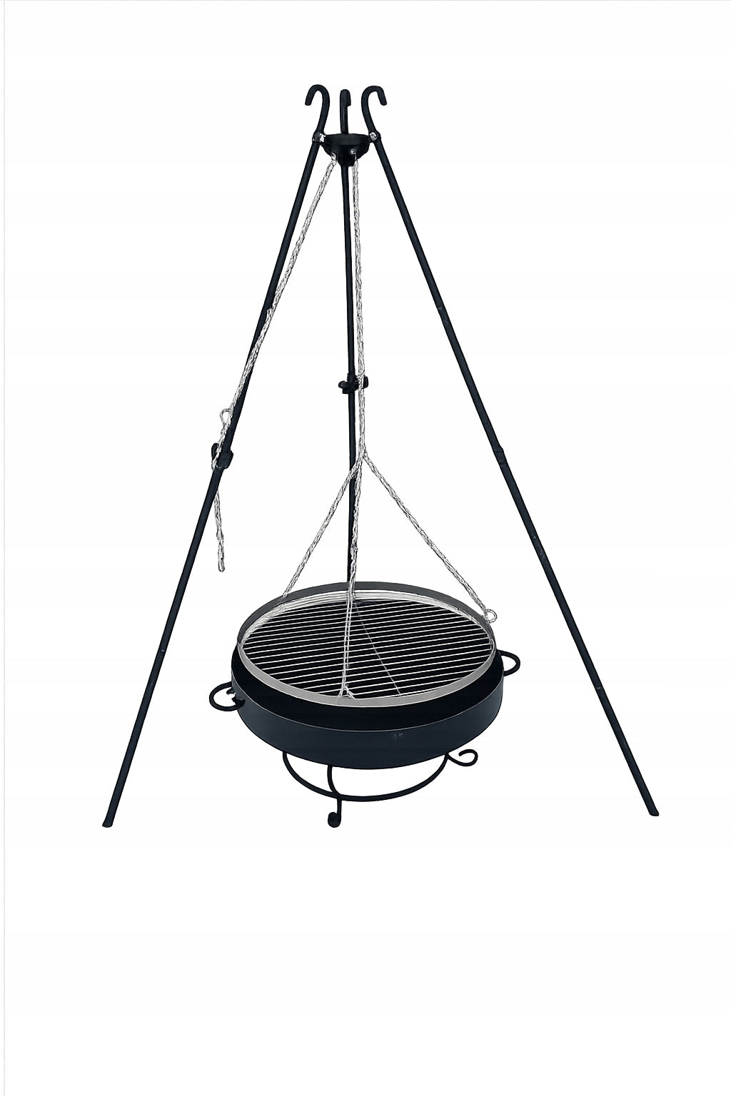 GARDEN GRILL TRIPOD 60CM SET Polish SOLID PRODUCT STAINLESS GRATE