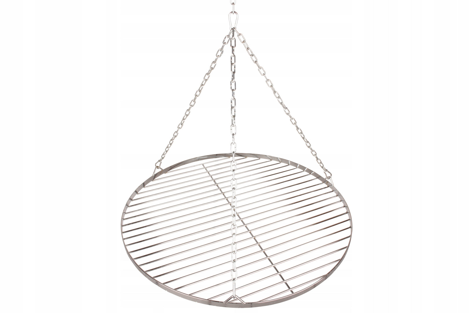 GARDEN GRILL TRIPOD STAINLESS STEEL GRATE 60 CM HEARTH CHAIN + FREEBIE Grill depth 8 cm