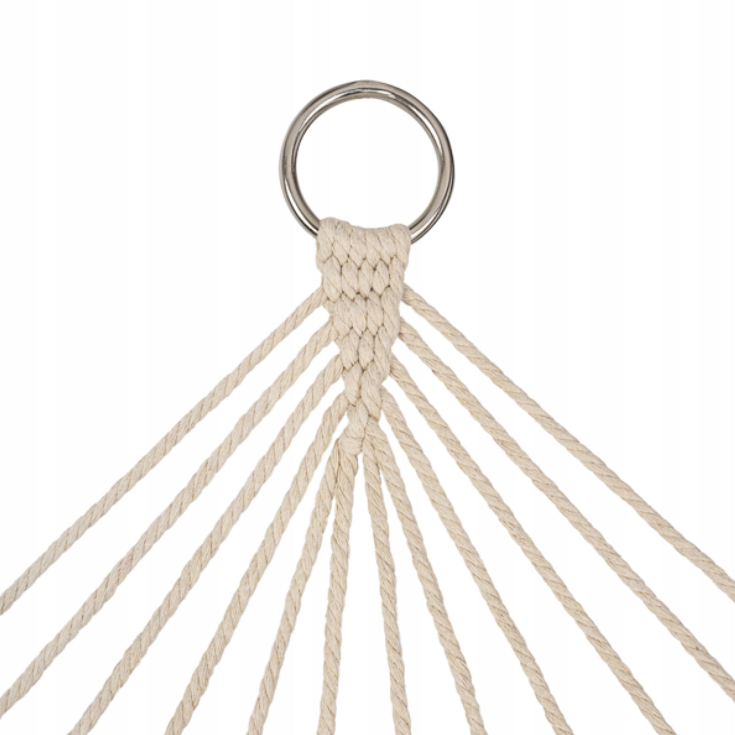 GARDEN HAMMOCK BRAZILIAN SWING BOHO WITH FRINGES MESH BEIGE ECRU 150kg Manufacturer no brand