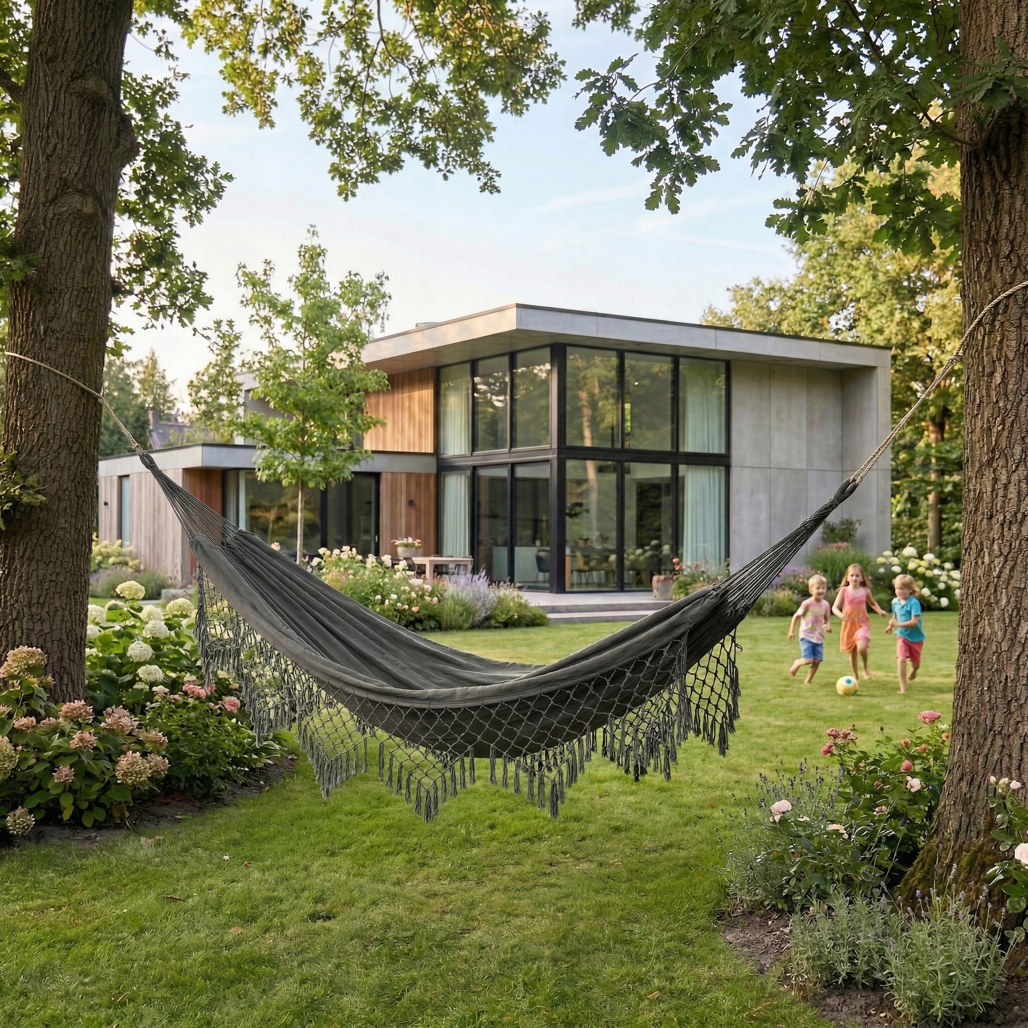 GARDEN HAMMOCK DOUBLE BOHO XXL LARGE STRONG SWING TOURIST BAG Kind hammock without rod