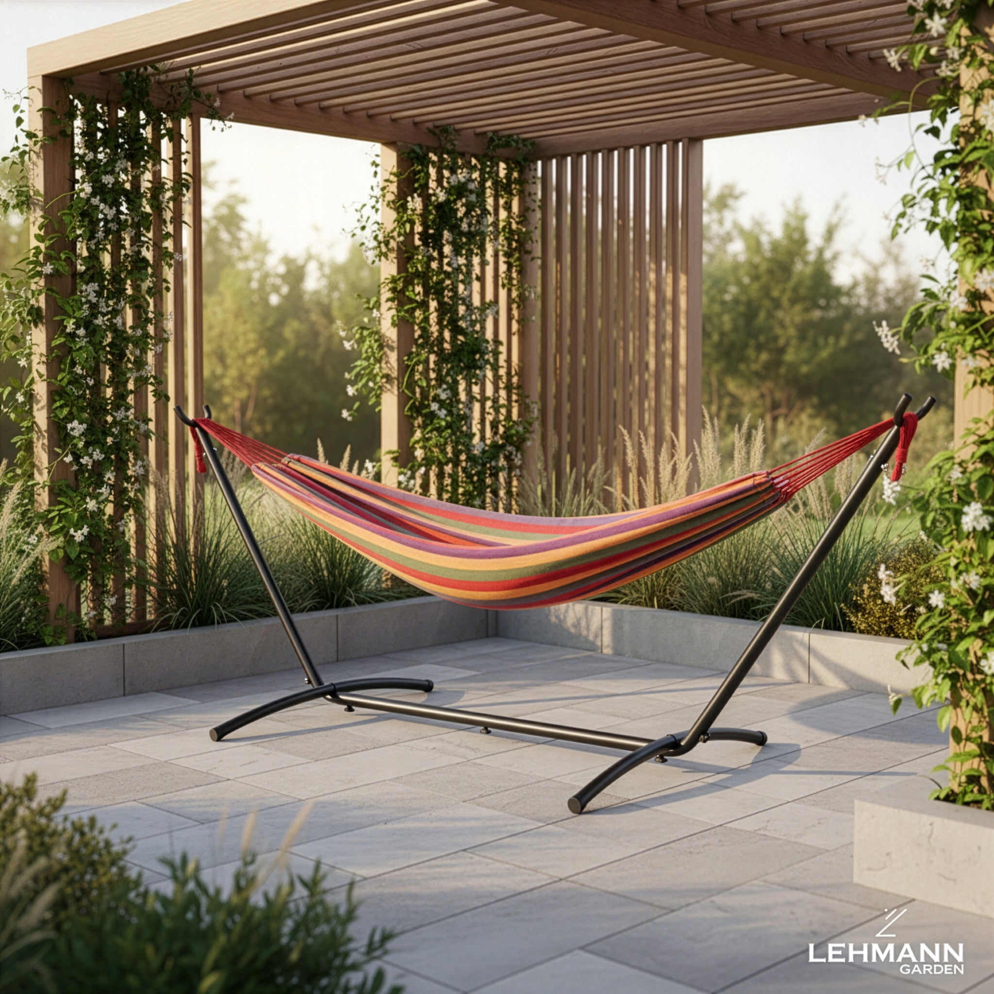 GARDEN HAMMOCK WITH FRAME DOUBLE HAMMOCK STAND SET XXL COVER Manufacturer Lehmann