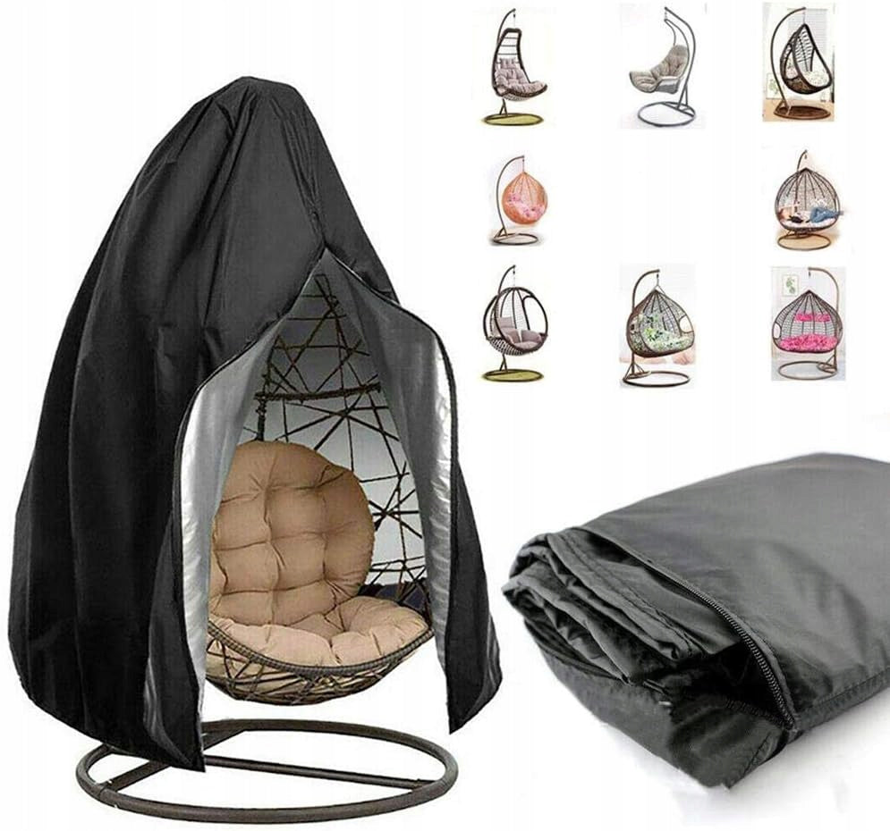 GARDEN HANGING CHAIR COVER DOUBLE COCOON SWING BLACK Product width 115 cm
