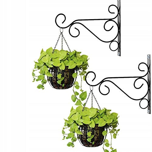 GARDEN HOOKS METAL BLACK FOR PLANTS FOR FENCE 30 CM 2 PCS Brand no brand