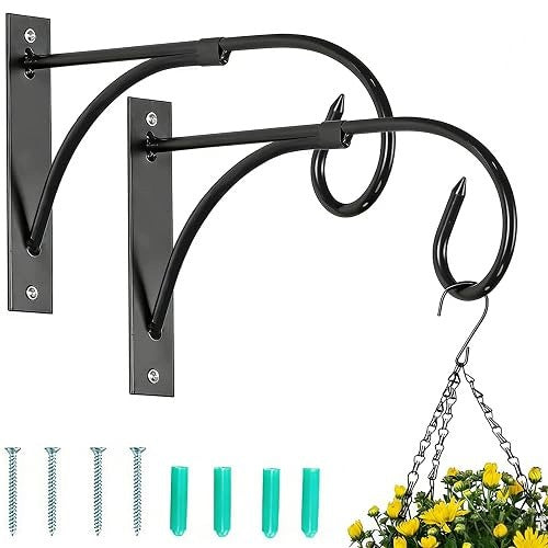 GARDEN HOOKS METAL FOR PLANT POTS 5 KG SET OF 2 PCS METAL Brand no brand