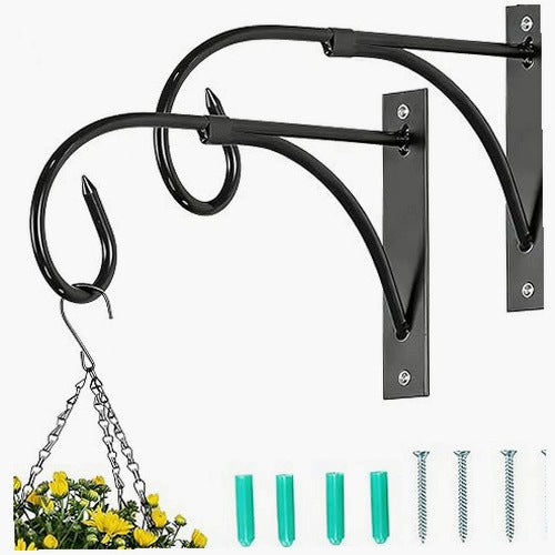 GARDEN HOOKS METAL FOR PLANT POTS 5 KG SET OF 2 PCS METAL