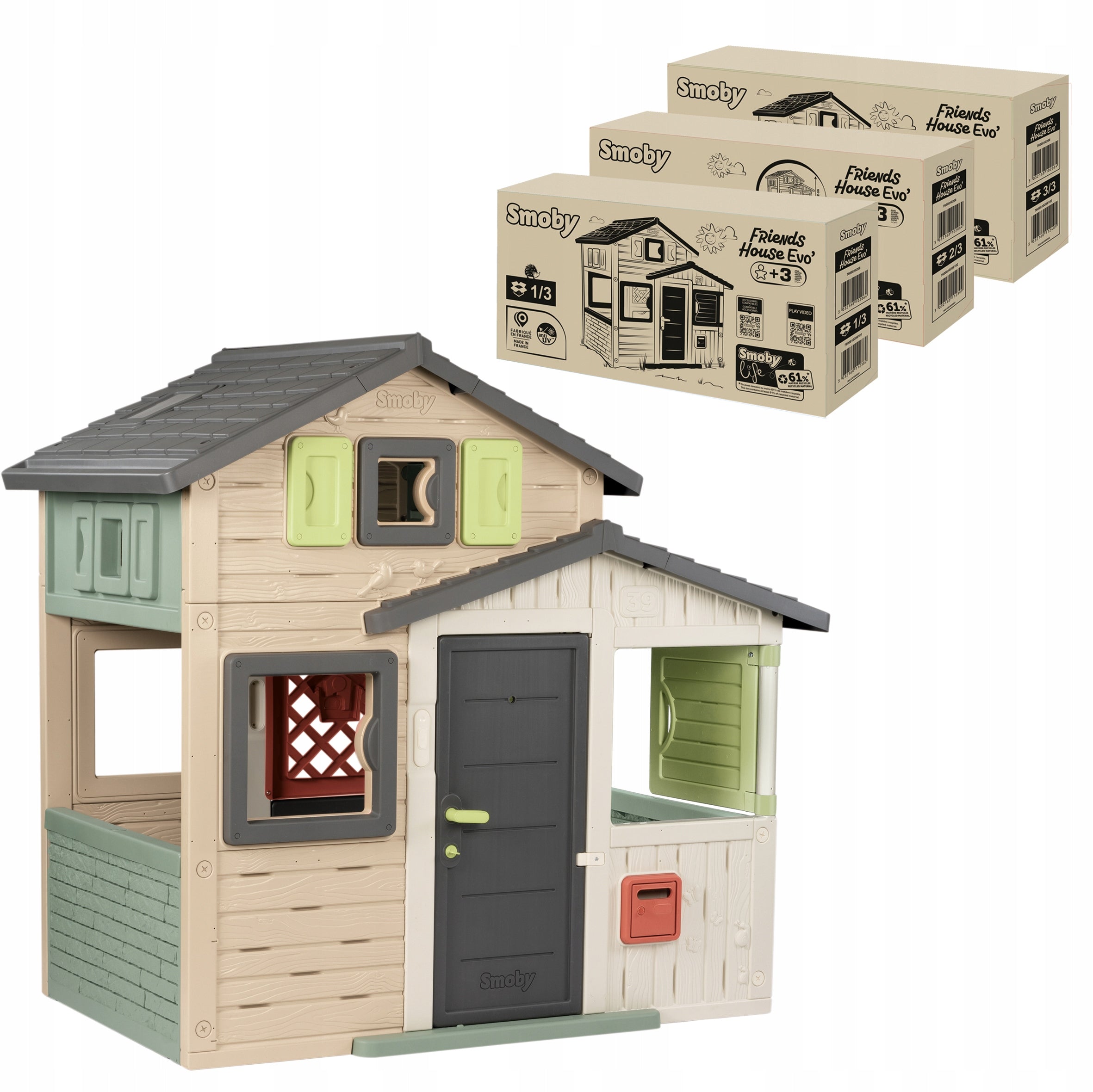 GARDEN HOUSE FOR CHILDREN TO PLAY PLASTIC FOR THE GARDEN SMOBY LIFE EVO Manufacturer Smoby