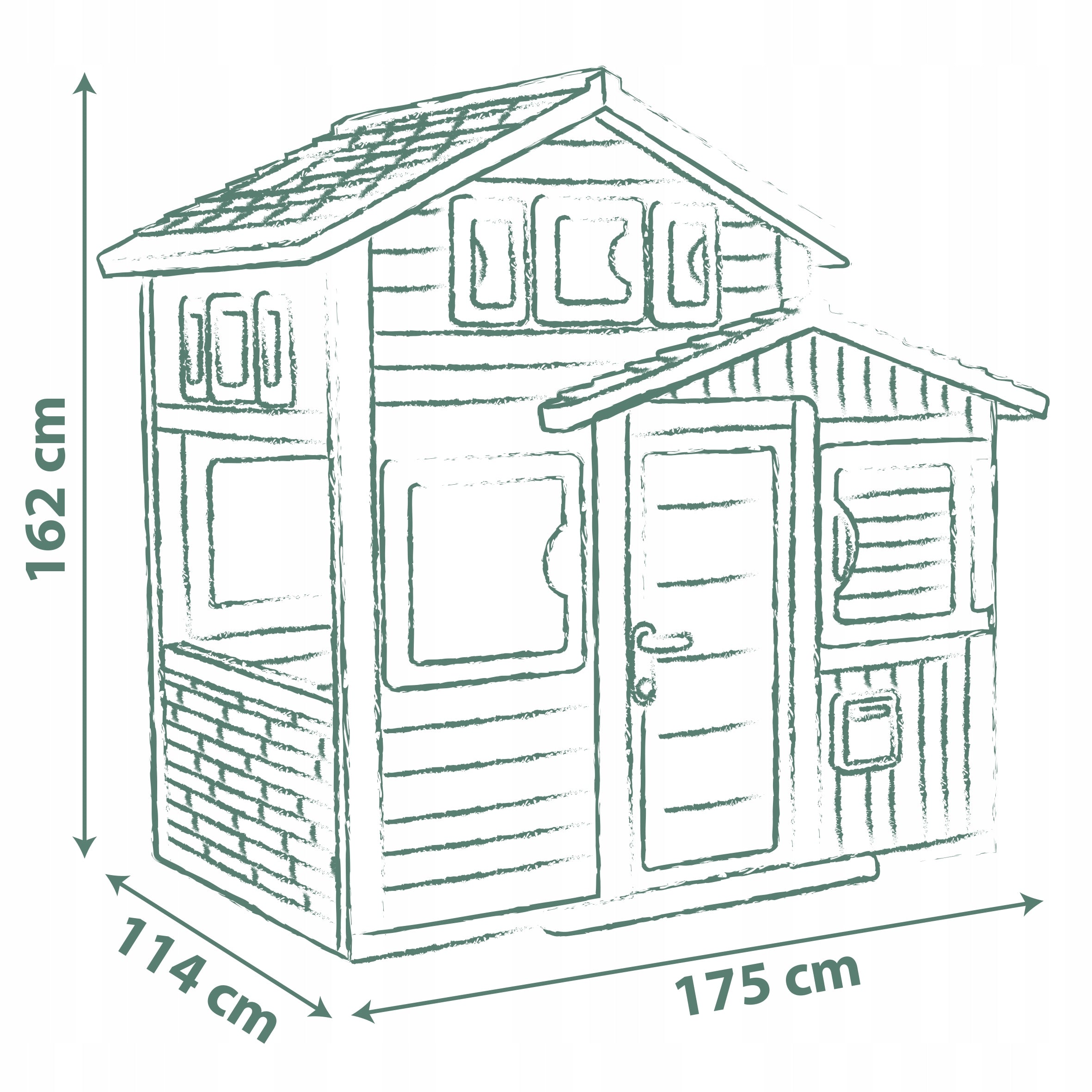 GARDEN HOUSE FOR CHILDREN TO PLAY PLASTIC FOR THE GARDEN SMOBY LIFE EVO Manufacturer code 810208