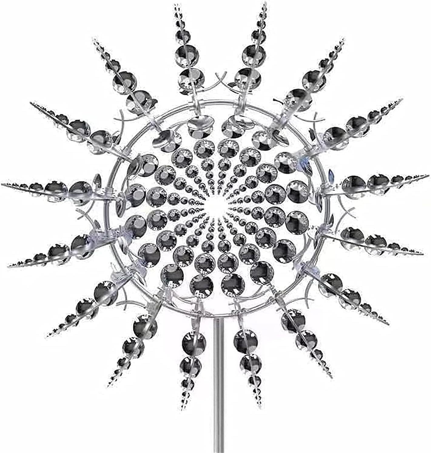 GARDEN KINETIC WINDMILL METAL DECORATIVE SPINNER