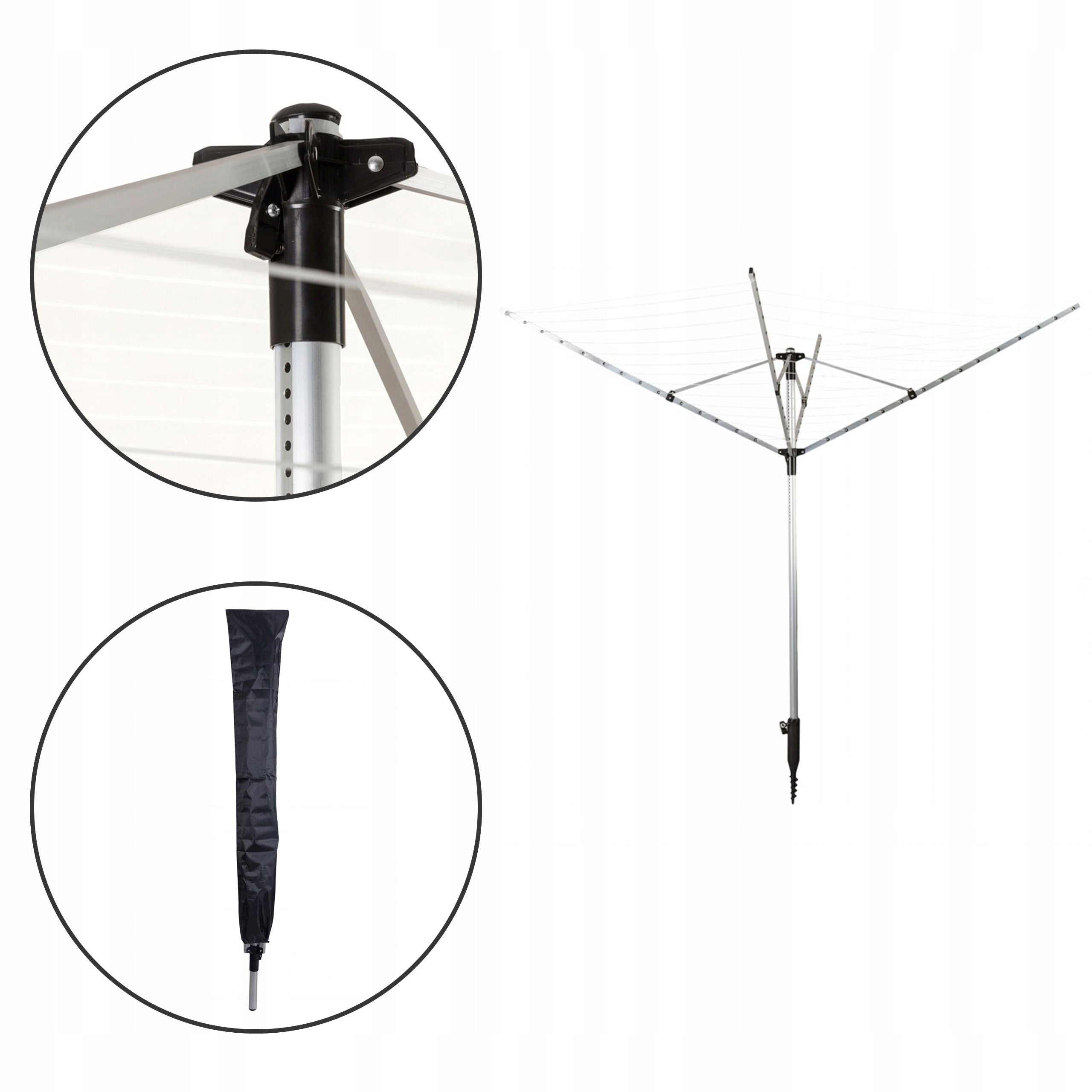 GARDEN LAUNDRY DRYER 60 M SURFACE DRILL COVER INCLUDED Weight 5 kg