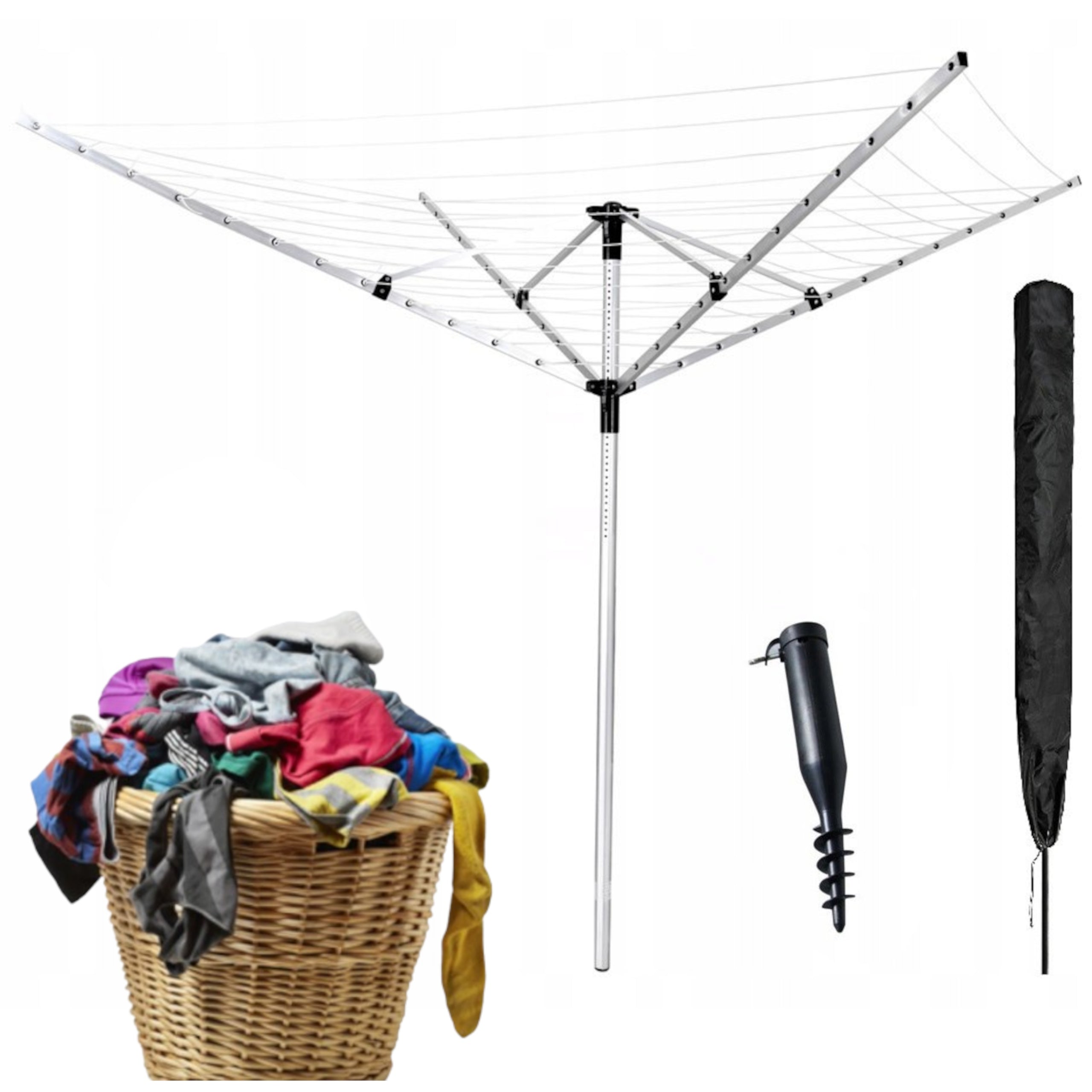 GARDEN LAUNDRY DRYER FOR DRYING ROTARY XXL 60M ! OUTDOOR Packaging status original