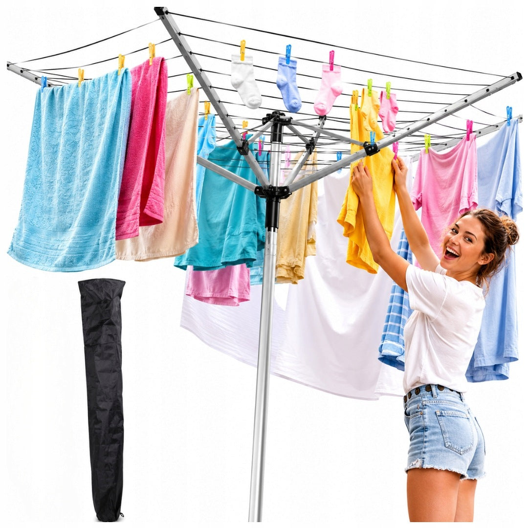 GARDEN LAUNDRY DRYER ROTARY LARGE 60M DRYING DRILL COVER