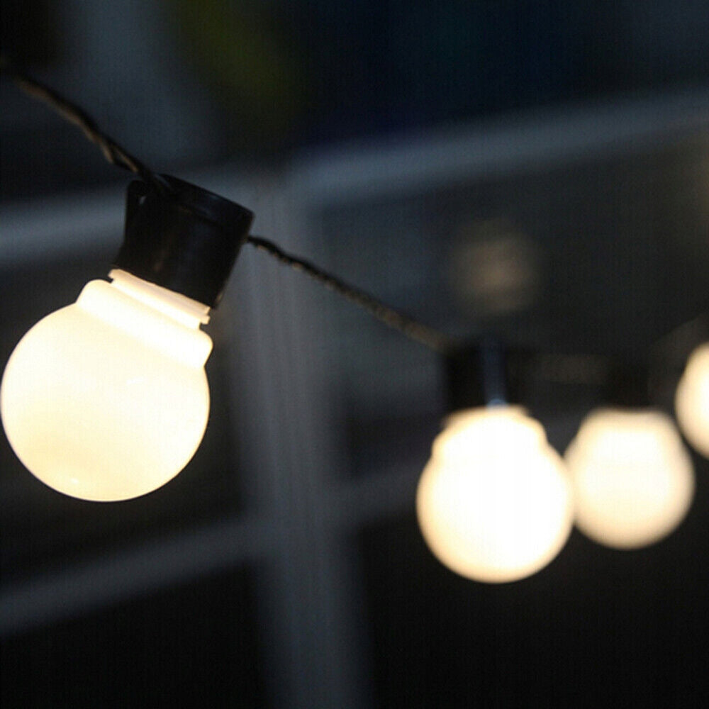 GARDEN LIGHT GARLAND SOLAR LIGHTS CHAIN 10 LED 3,4m LARGE BULBS Brand Interlook