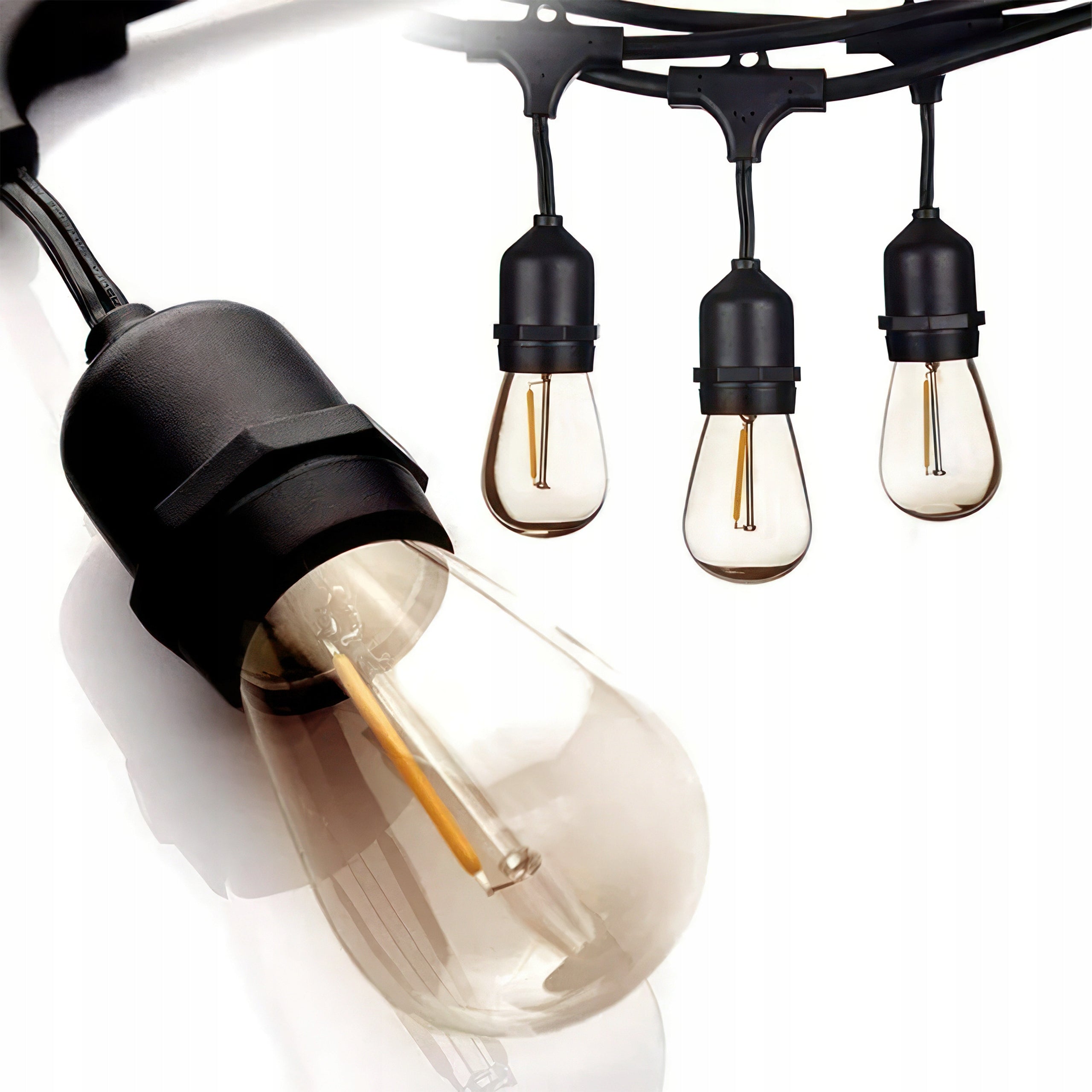 GARDEN LIGHT GARLAND WATERPROOF 15M 15× LED BULB E27+ WIRE EAN (GTIN) 5903707775897