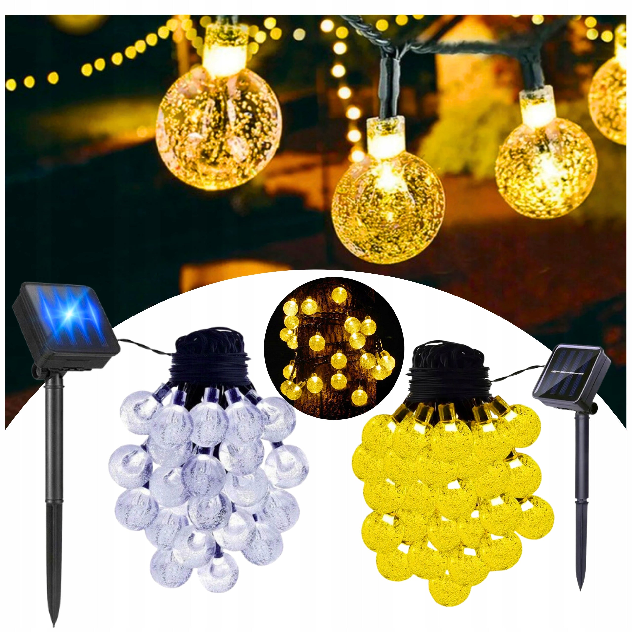 GARDEN LIGHTS SOLAR GARLAND 30LED THRASH SENSOR Garden Garland