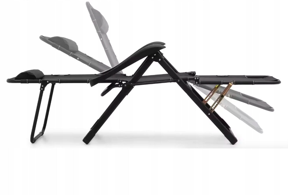 GARDEN LOUNGER ADJUSTABLE 2 IN 1 ARMCHAIR + COUCH Frame material steel
