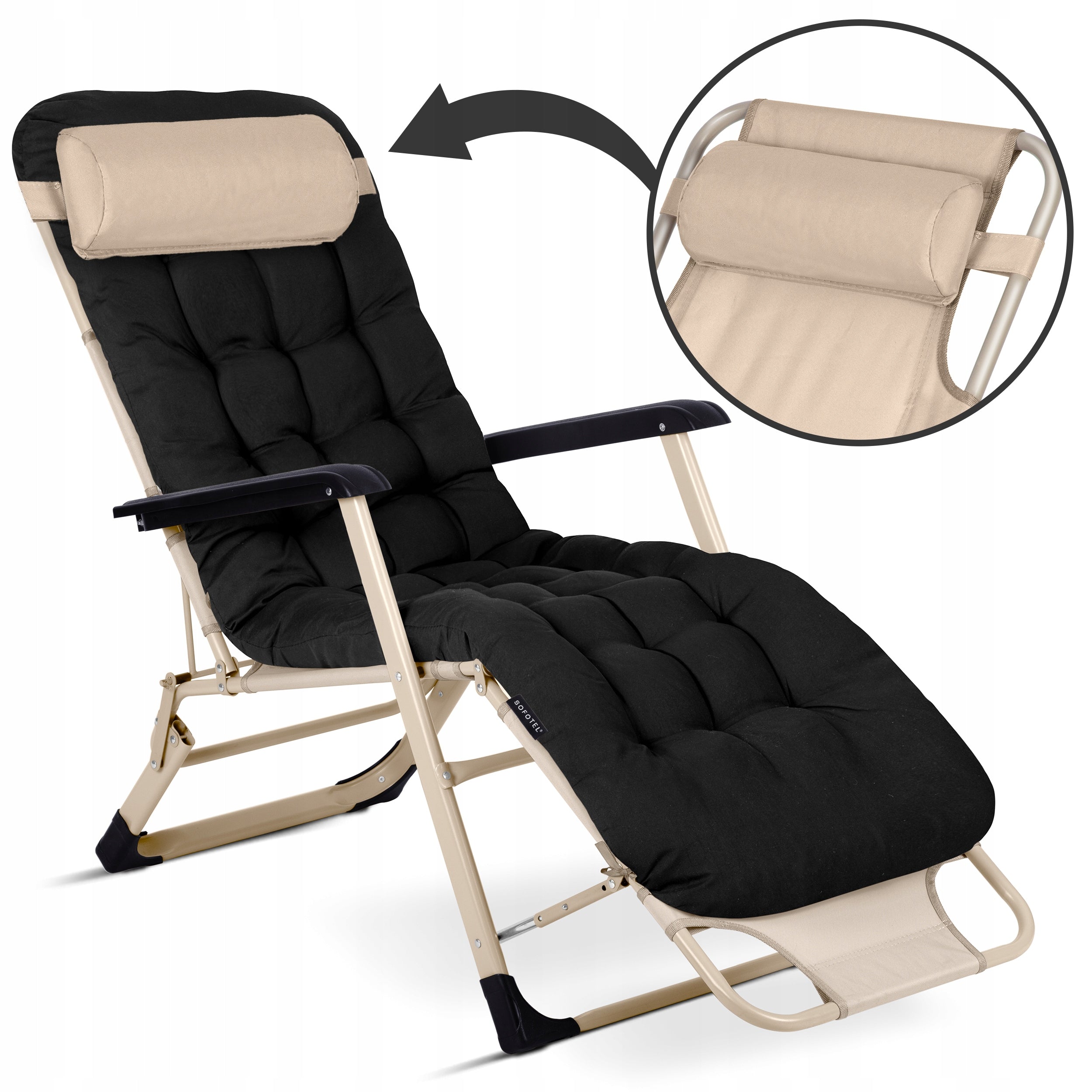 GARDEN LOUNGER BEACH CHAIR FOLDING CHAIR FOR GARDEN TERRACE Kind sunbed