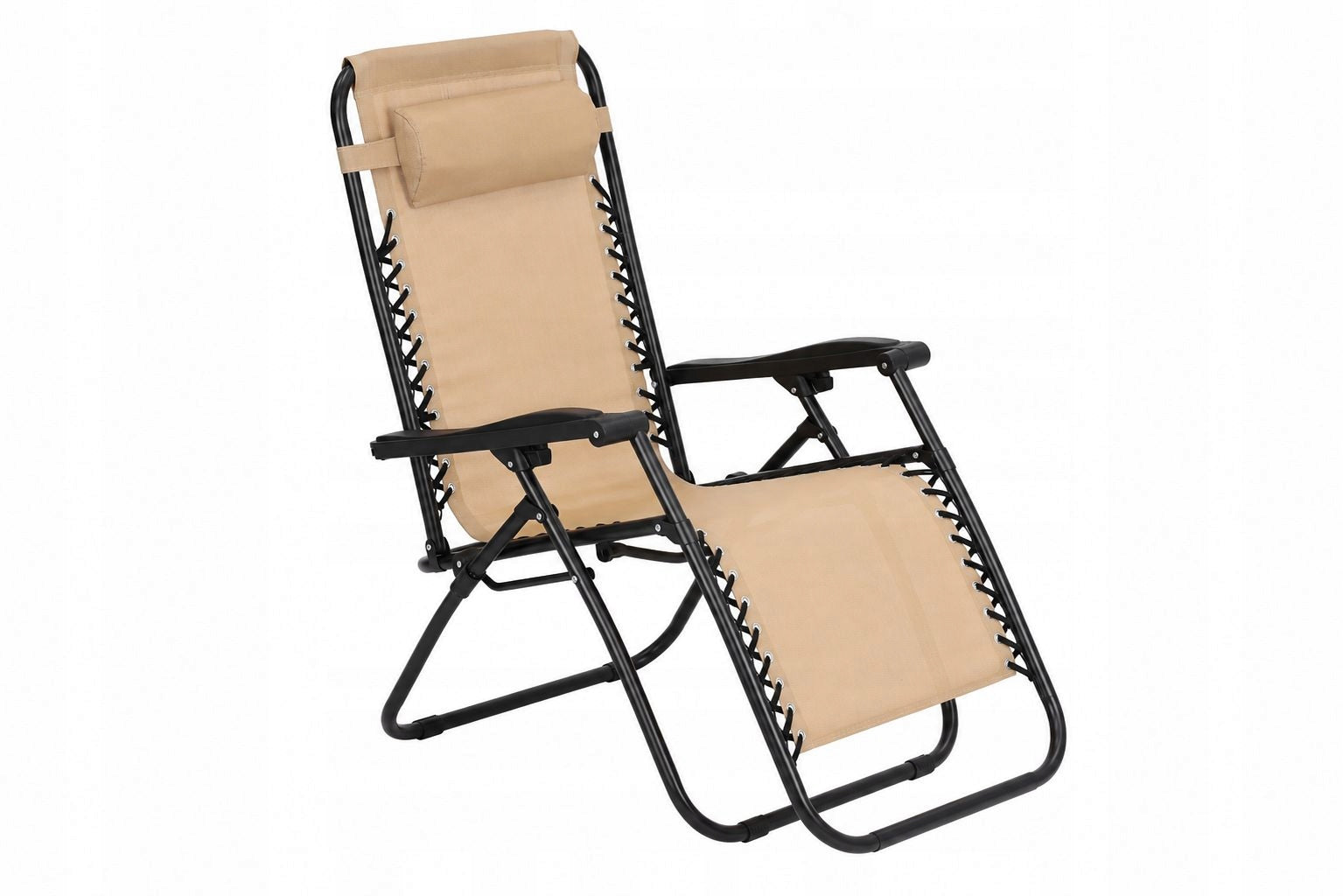 GARDEN LOUNGER FOLDING ZERO GRAVITY FIESTA BEACH CHAIR PATIO CHAIR Frame material steel