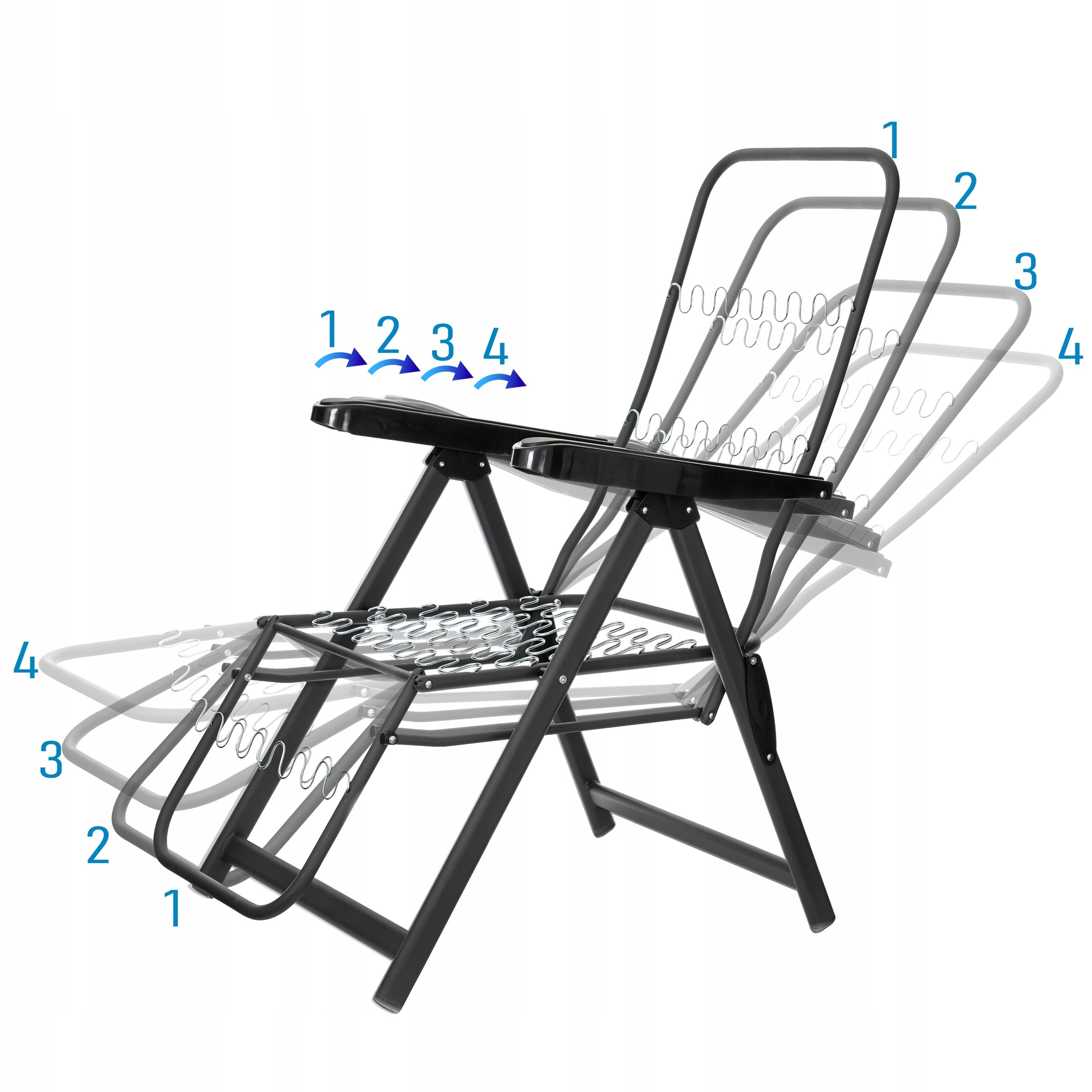 GARDEN LOUNGER WITH PILLOW AND FOOTREST COUCH FOR GARDEN BACKREST ADJUSTMENT Kind sunbed
