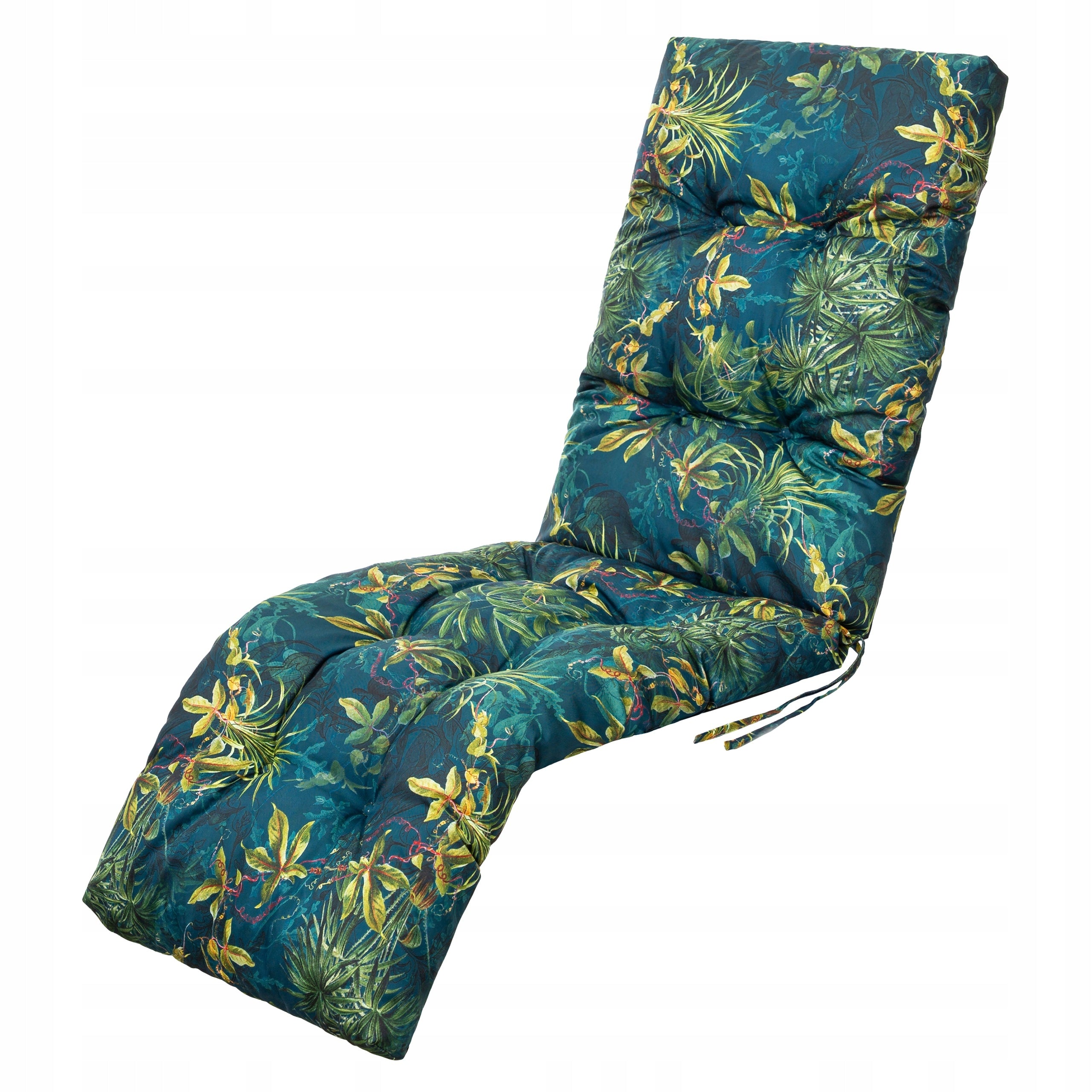 GARDEN LOUNGER WITH PILLOW - Folding chair with footrest and backrest adjustment Model Leżak ogrodowy z poduszką Ilona PillowPrim